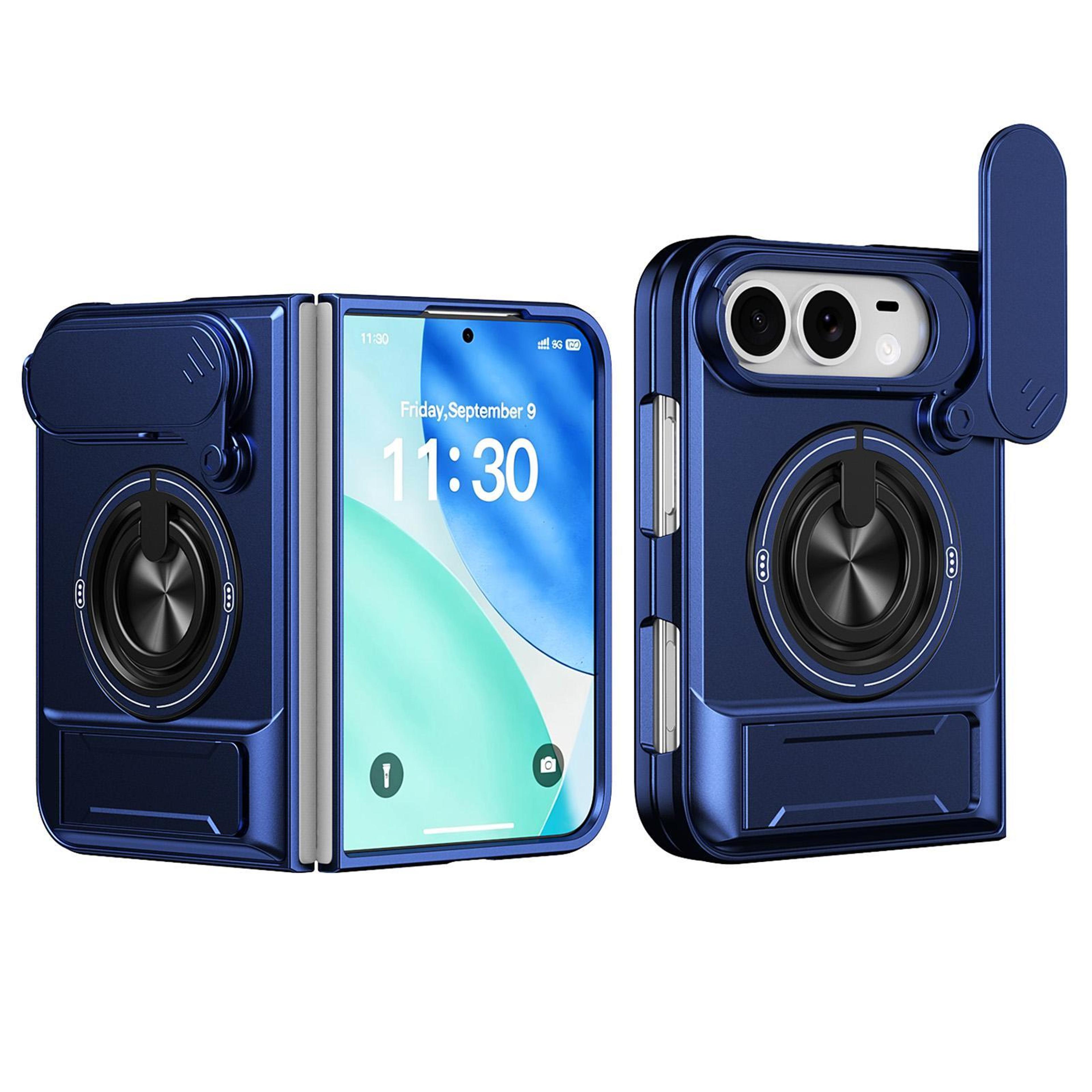iphone duo magnetic shockproof case with sliding camera cover and kickstand