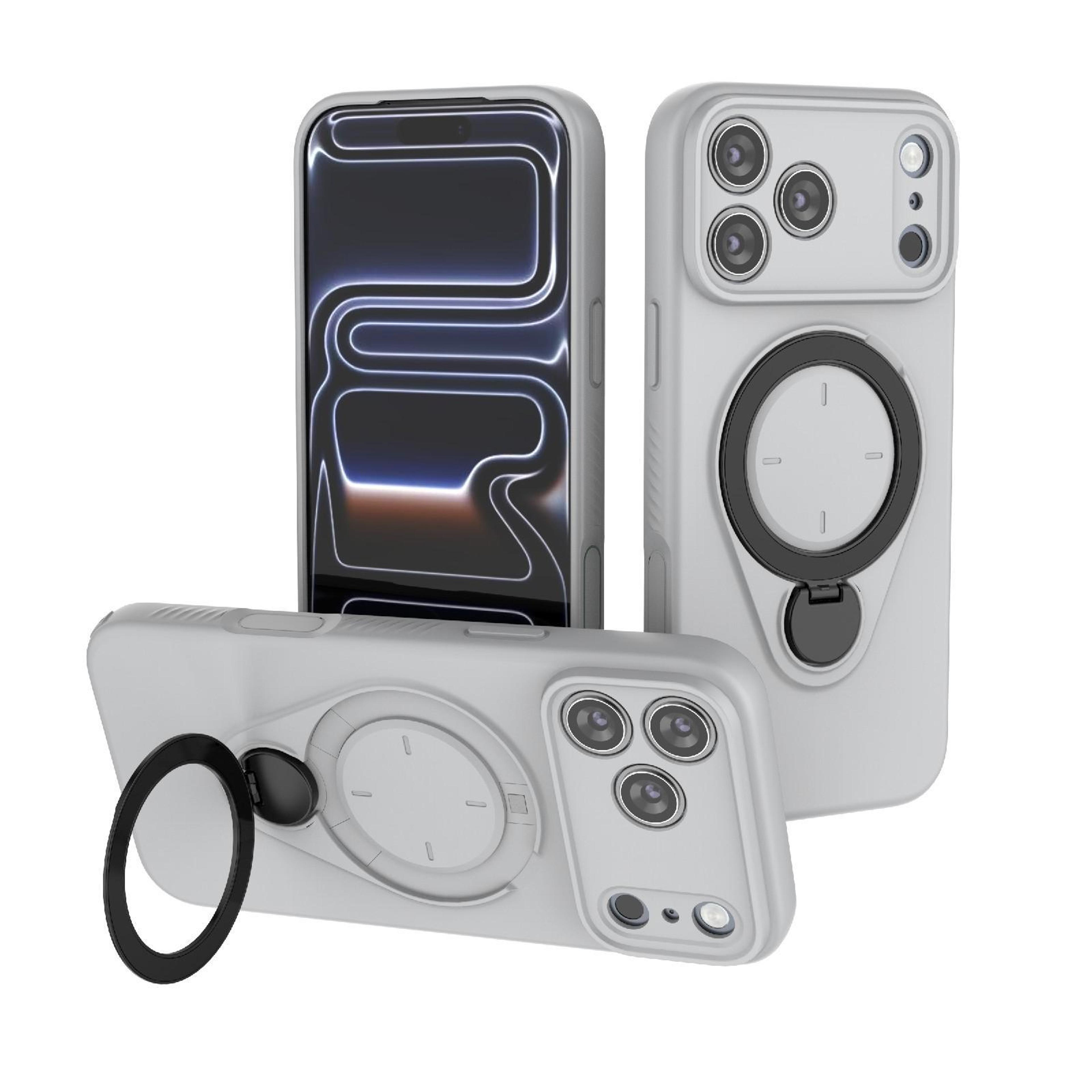 iphone 18 pro max magsafe ring case with 360° rotating stand and tpu protection