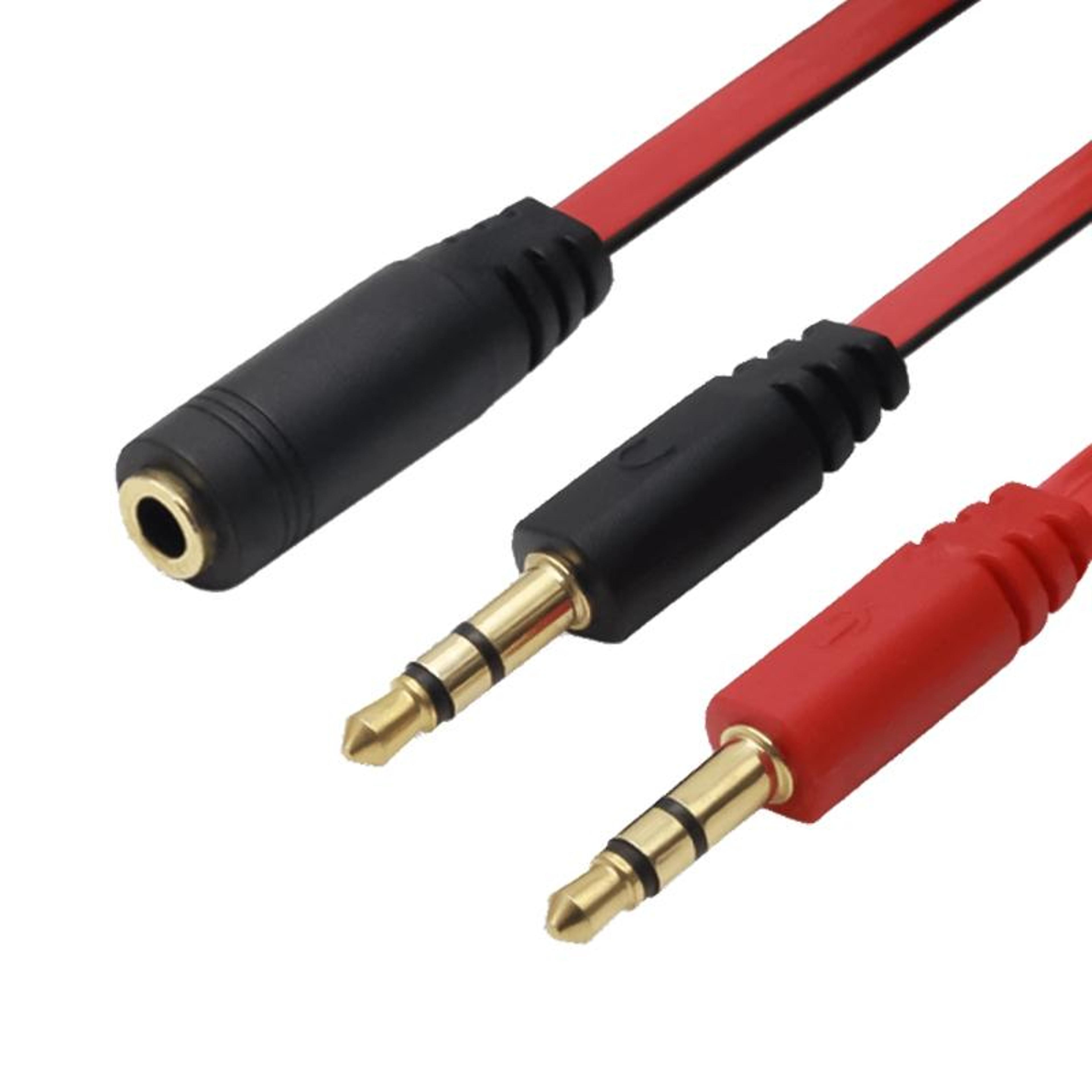 22cm 3.5mm headset splitter headphone mic adapter for pc and laptop