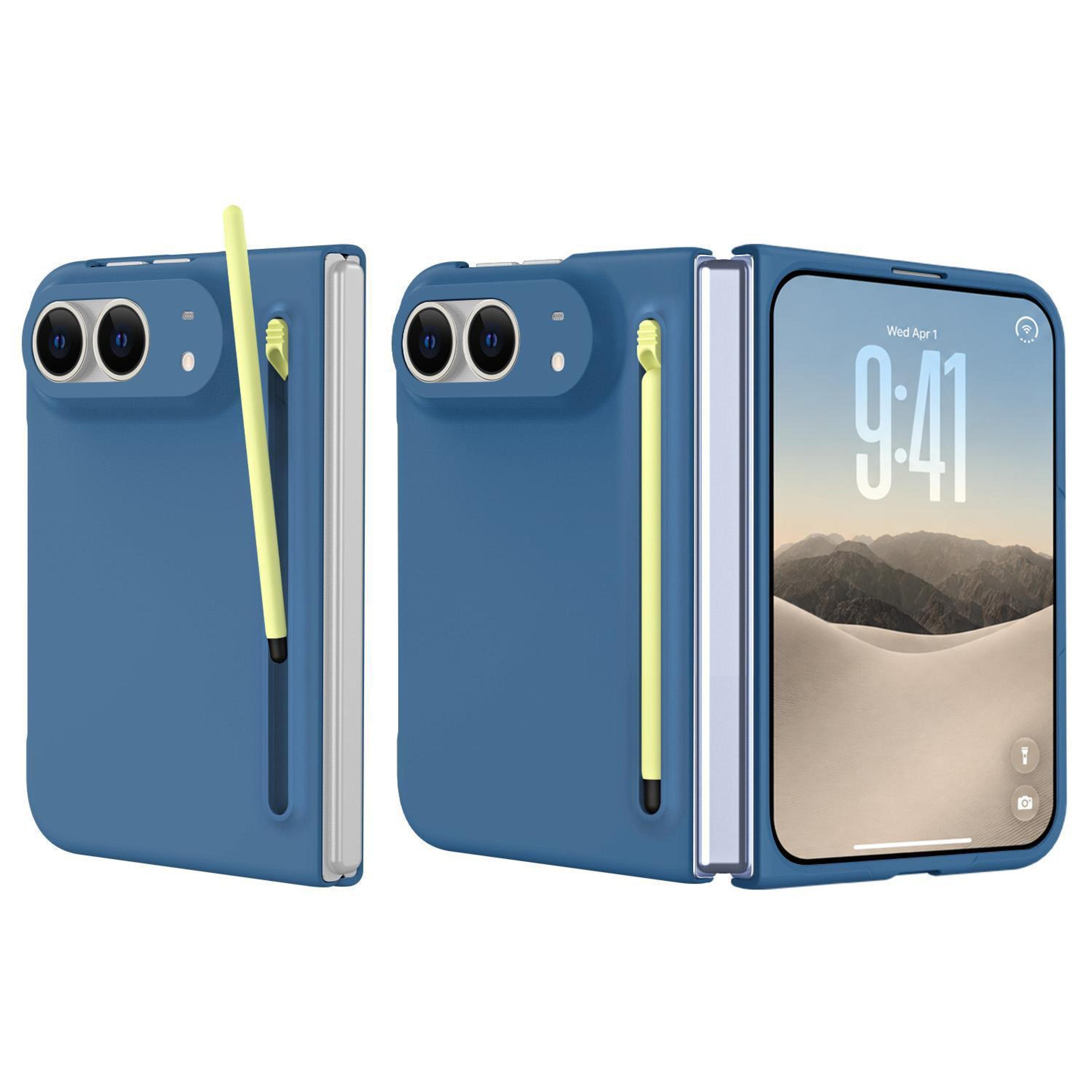 iphone duo skin-feel shockproof phone case with electroplated mirror design