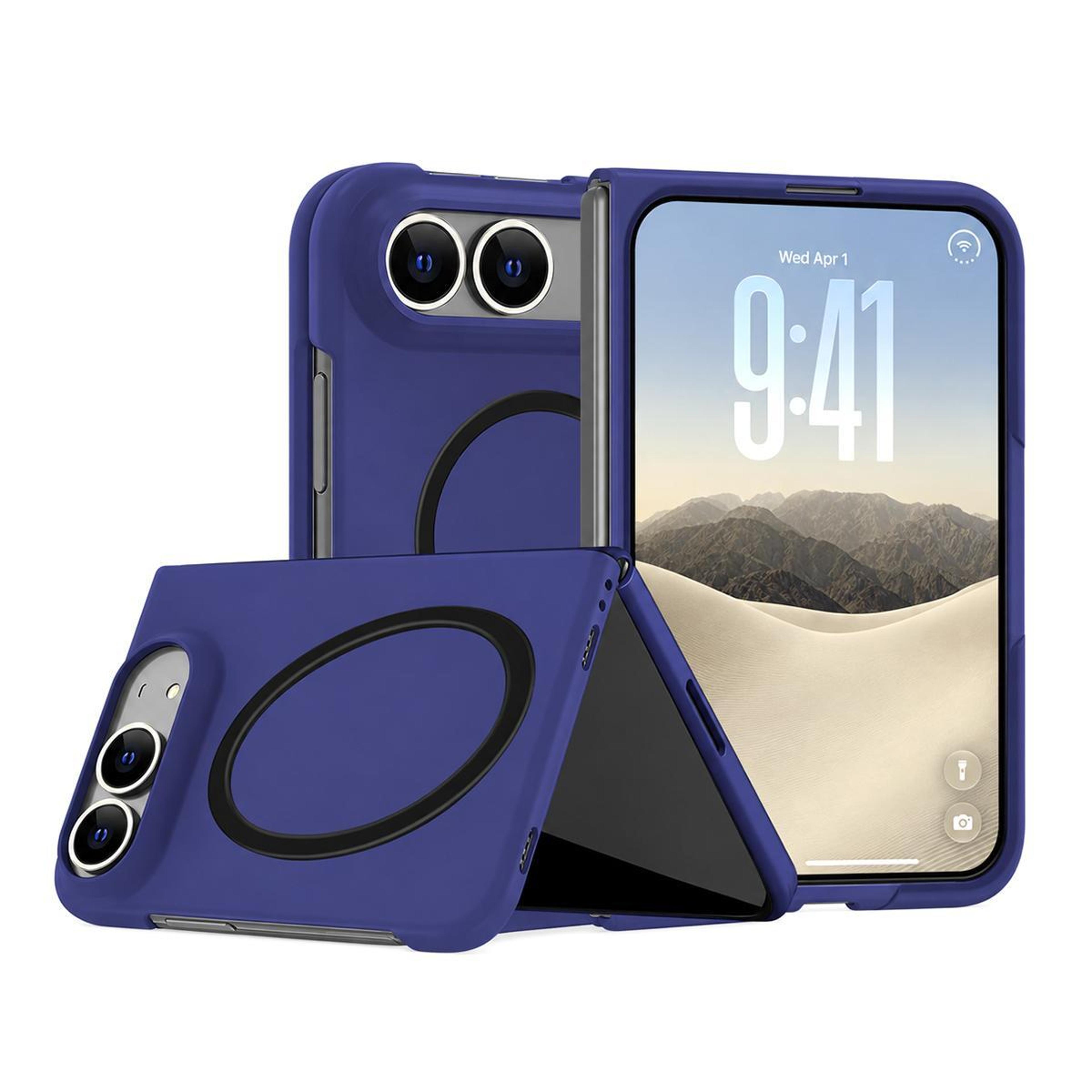 iphone duo magnetic phone case with skin-feel grip, shockproof protection & kickstand