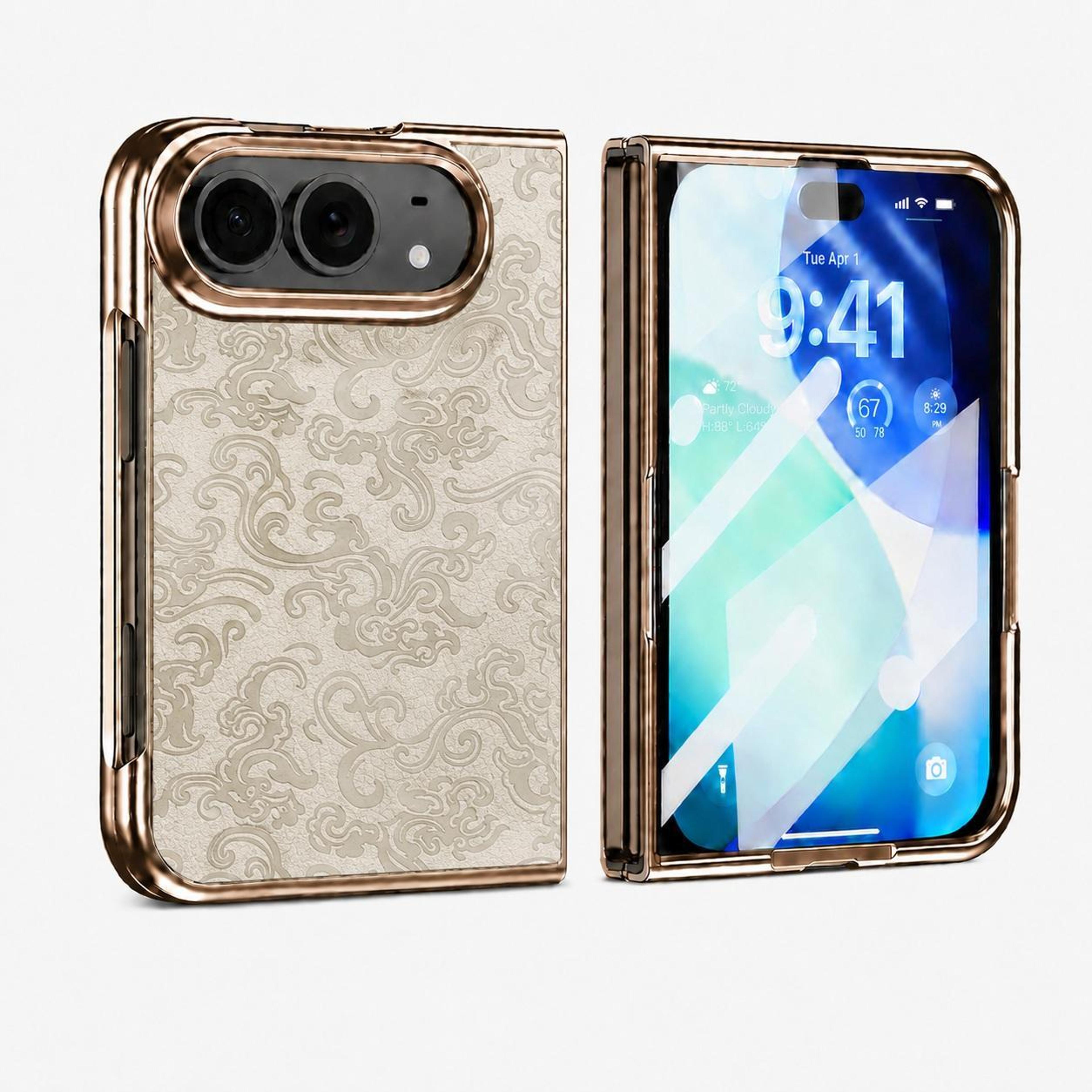 iphone duo magnetic 360 protection case with 3d embossed design and screen protector