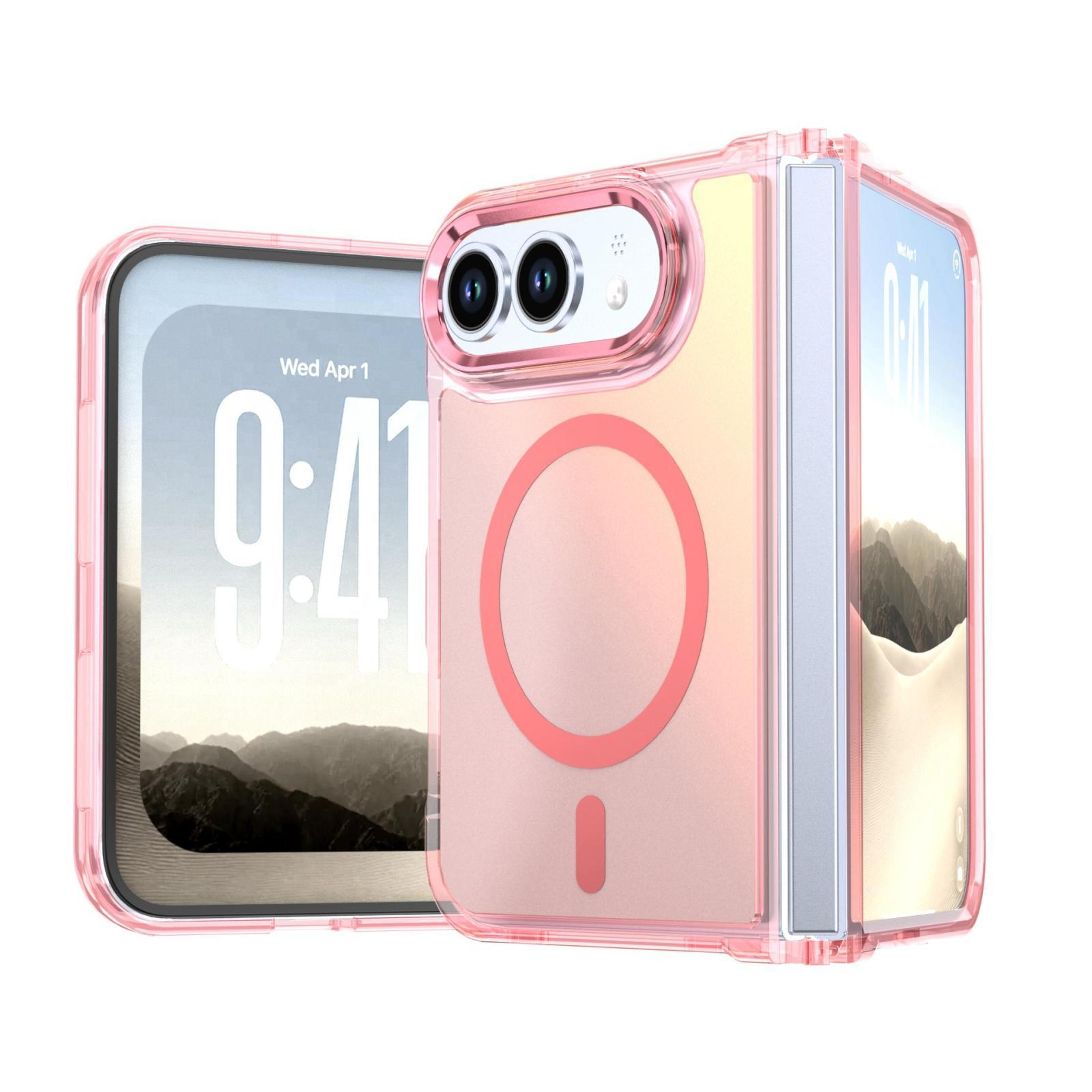duo bright shadow magnetic iphone case with color changing pc tpu protection