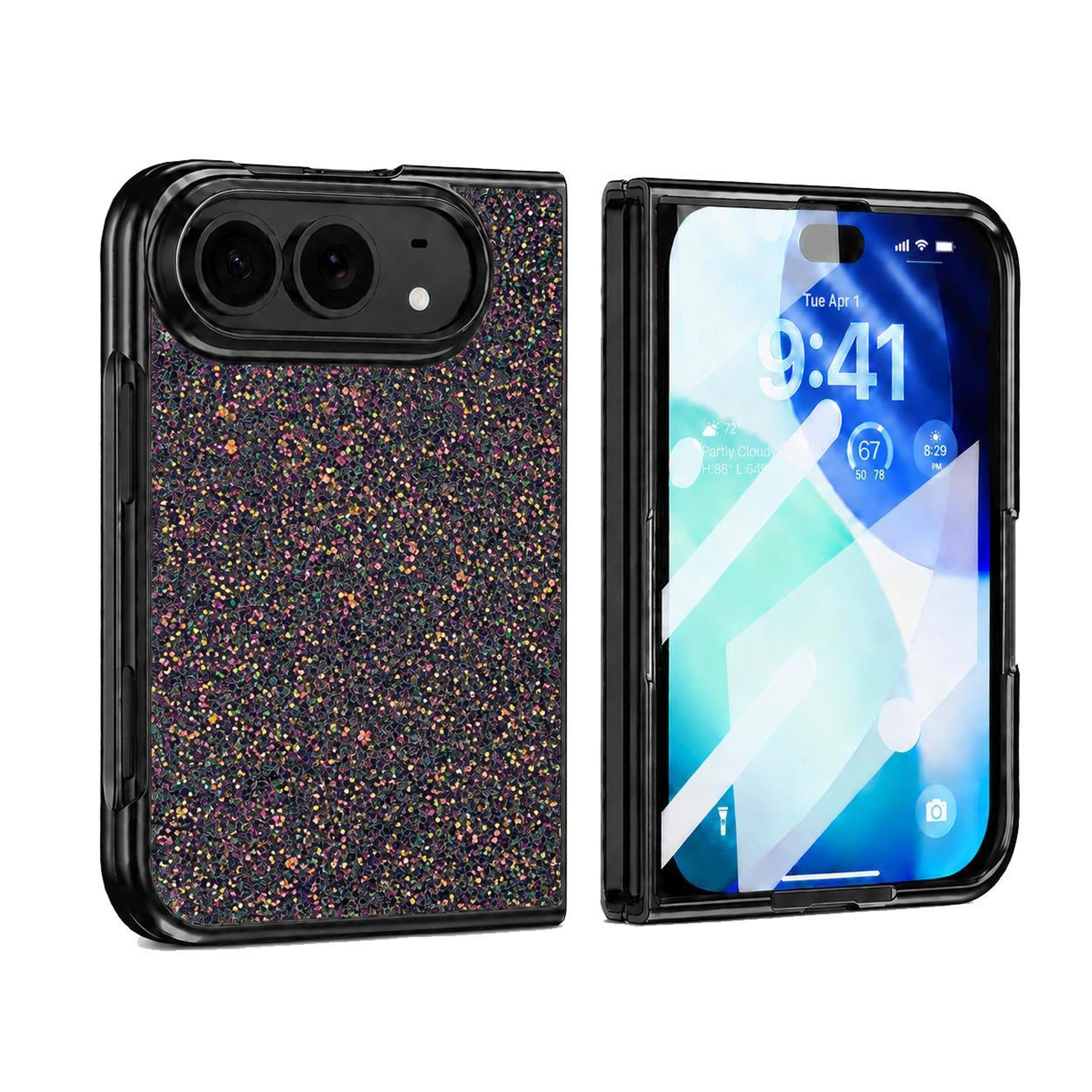 iphone duo glitter case with built-in screen protector and shockproof protection