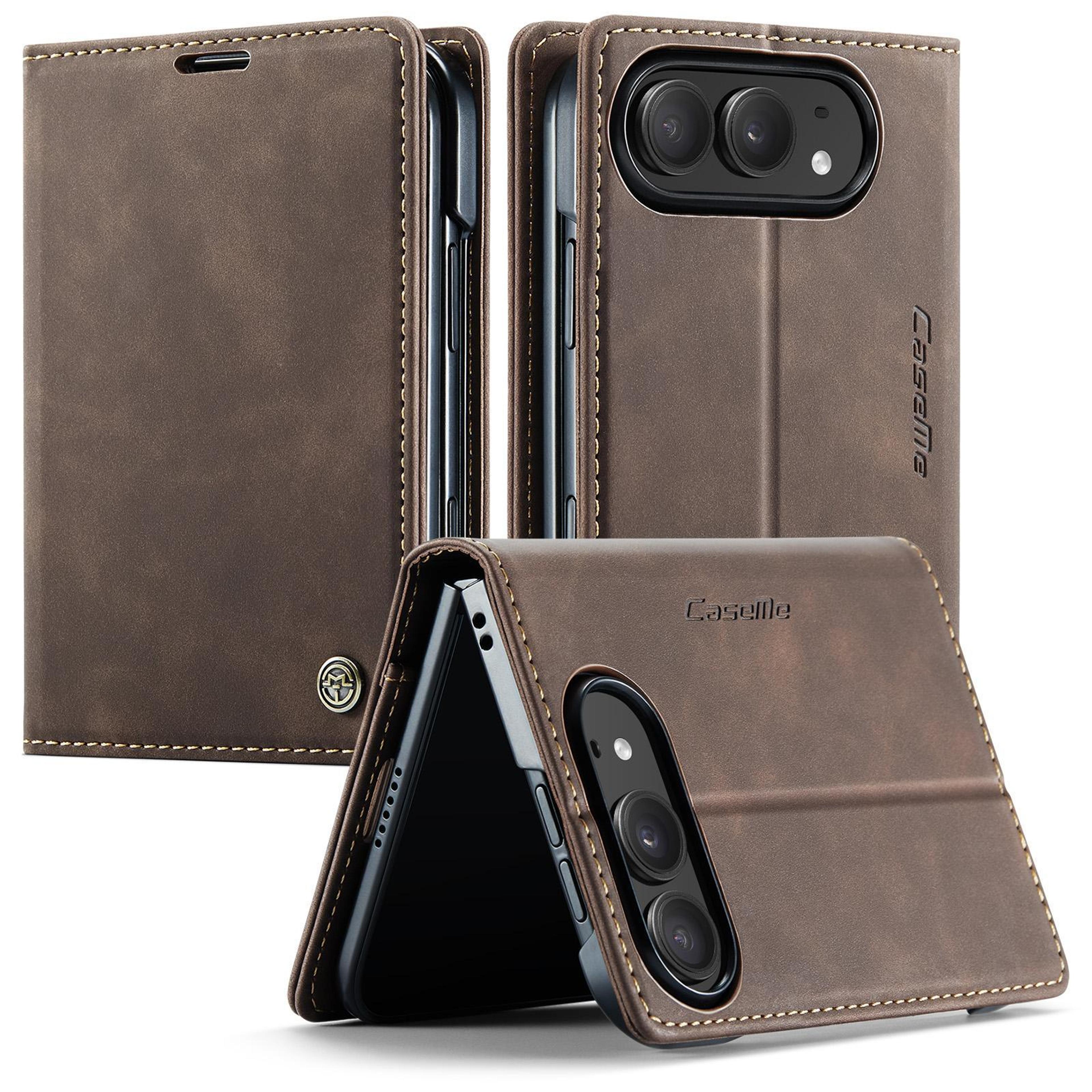 iphone duo wallet case with card slots and stand coffee