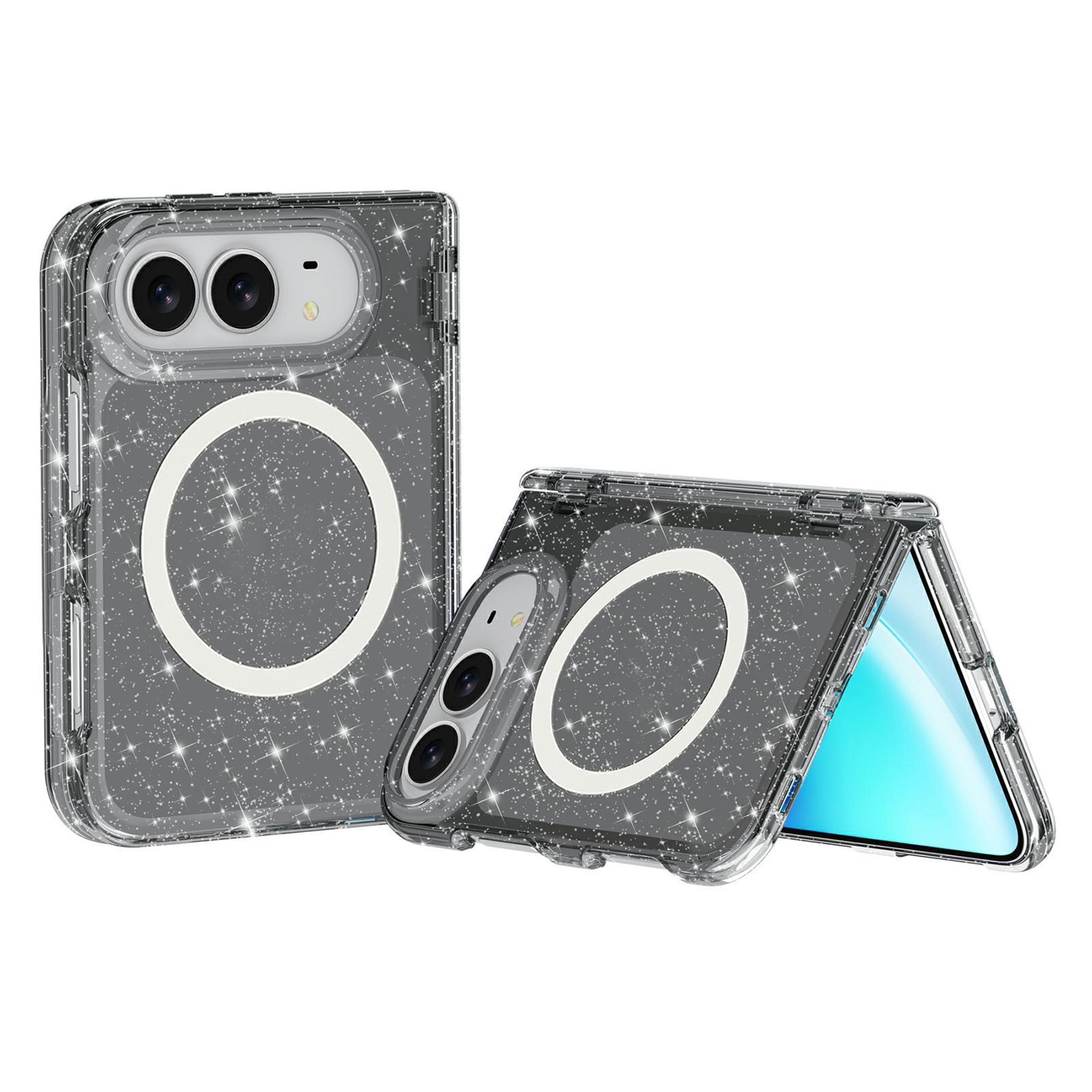 iphone duo magsafe case with glitter finish and drop-resistant protection,