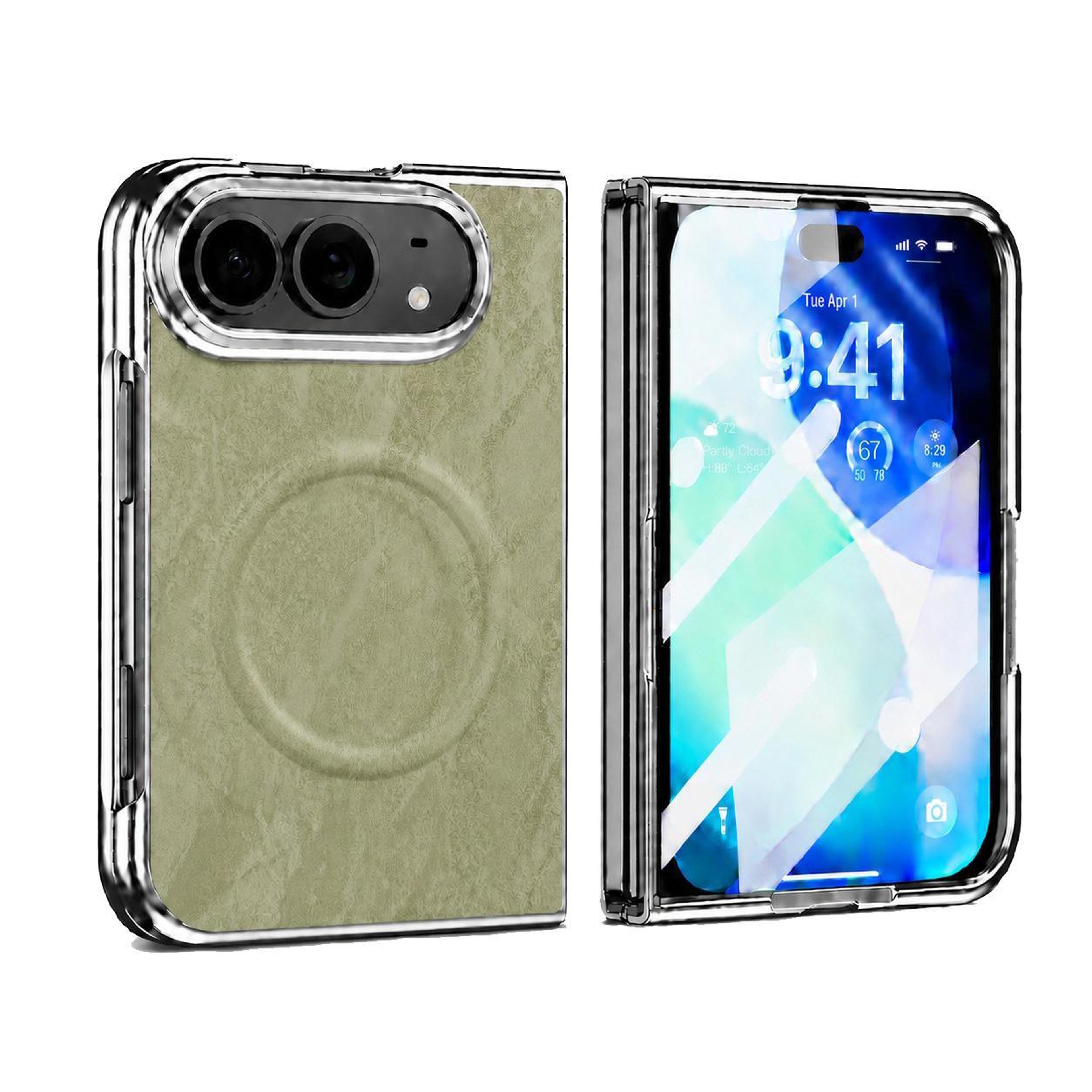 iphone duo snow mountain magnetic case with built-in screen protector