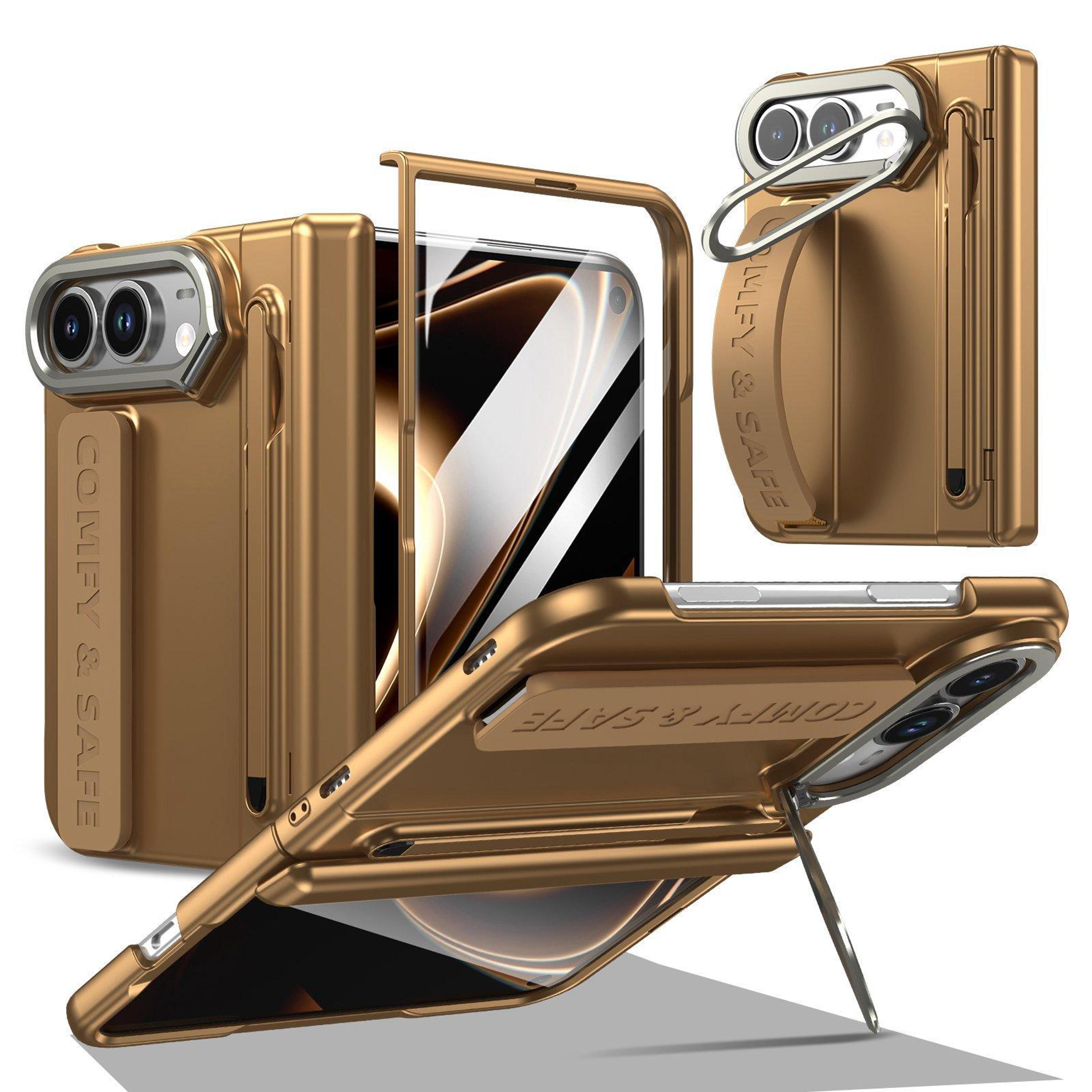 iphone duo case with wrist strap, 9h screen protector, adjustable stand and stylus