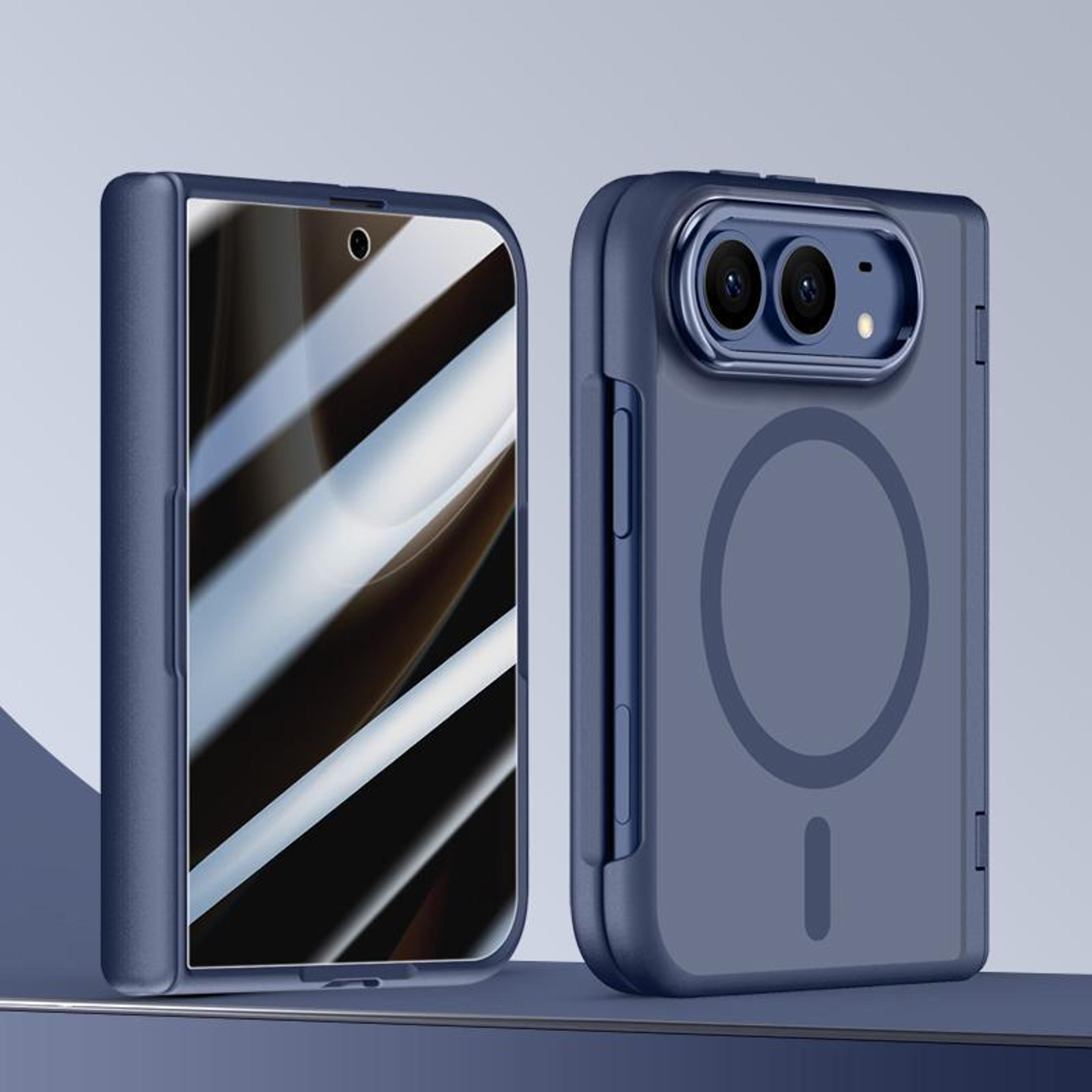iphone duo privacy screen magnetic case with frosted grip and tempered glass