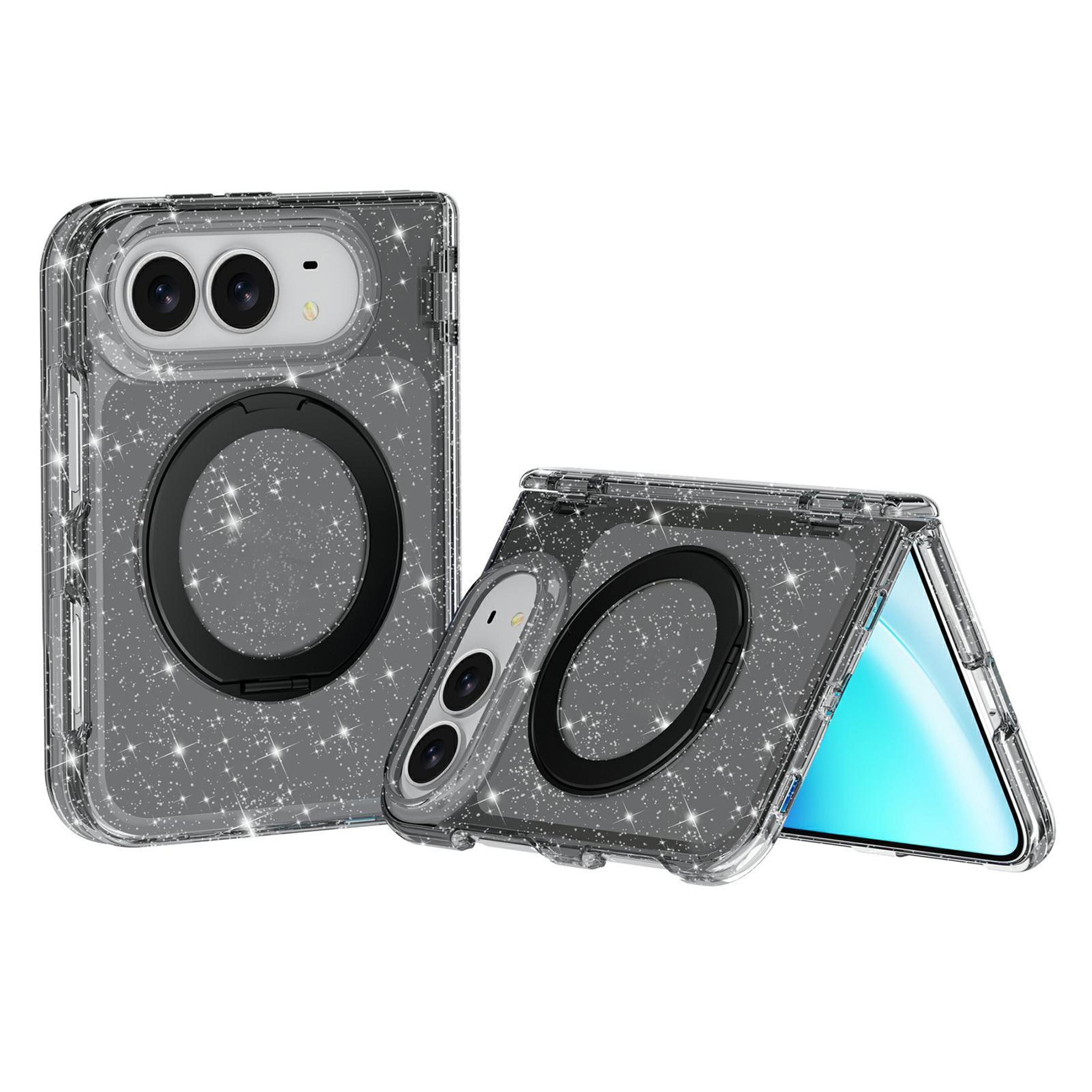 iphone duo glitter magnetic ring holder case with hands free stand