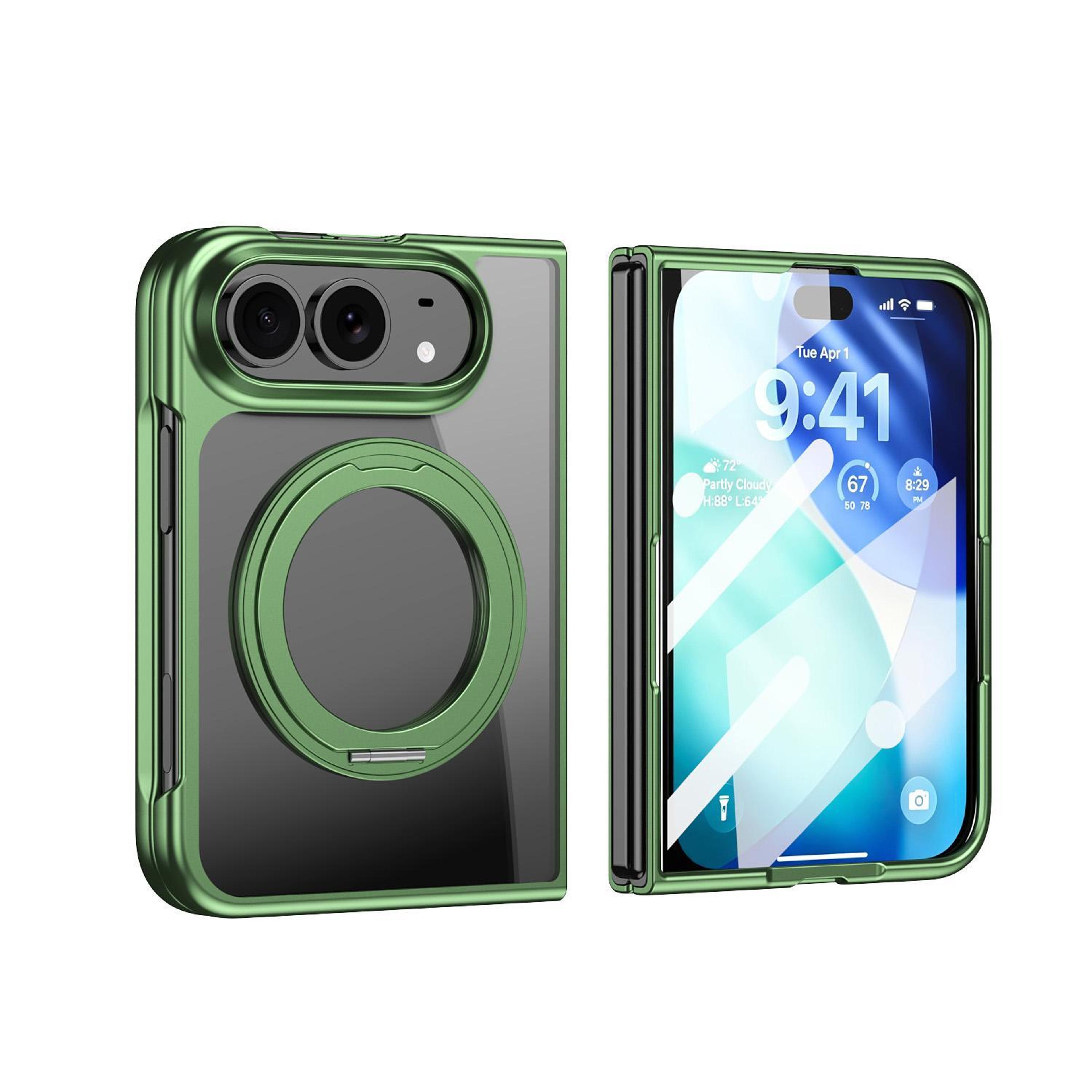 iphone duo clear magnetic ring holder case with built in screen protector
