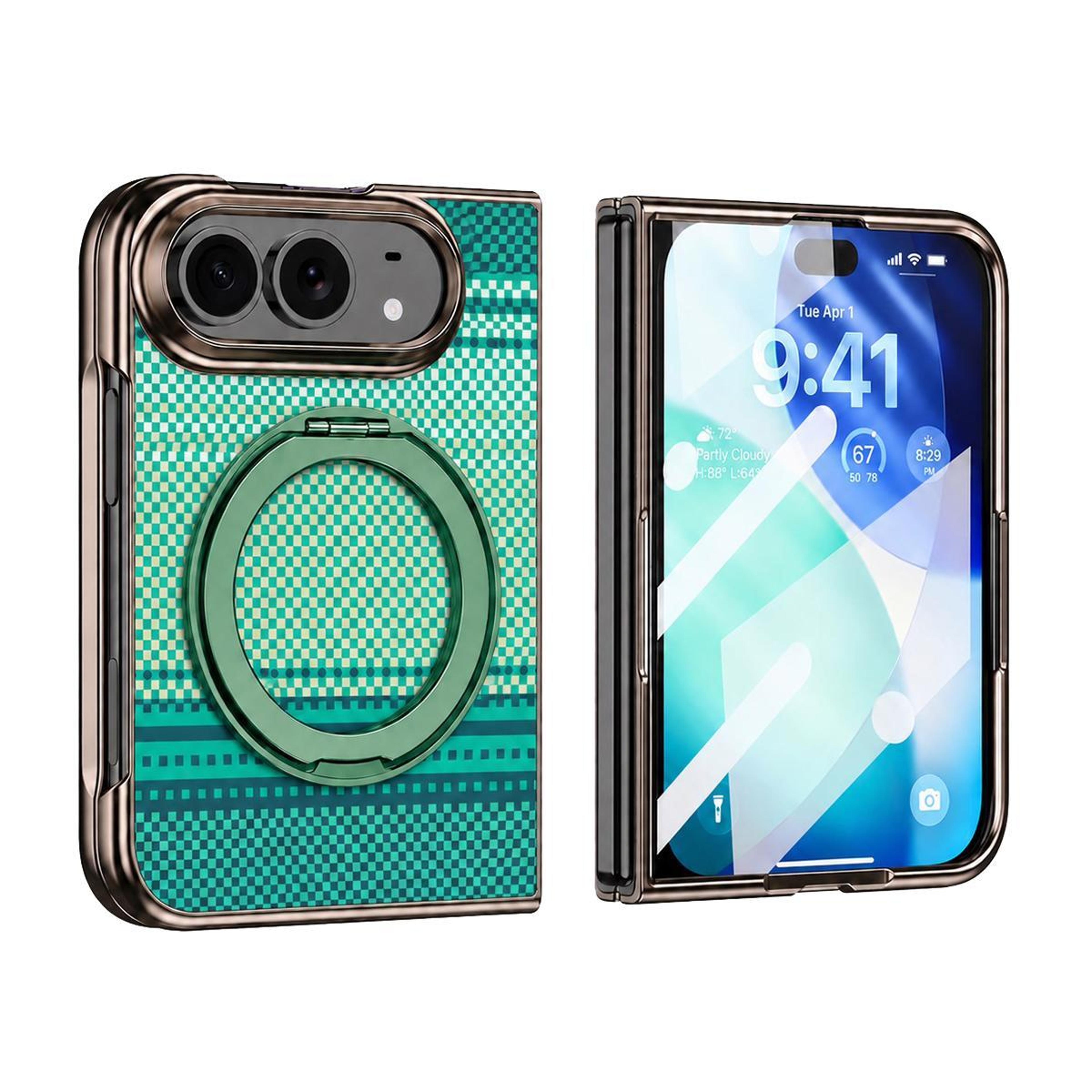 iphone duo magnetic case with 360 kickstand and built-in screen protector