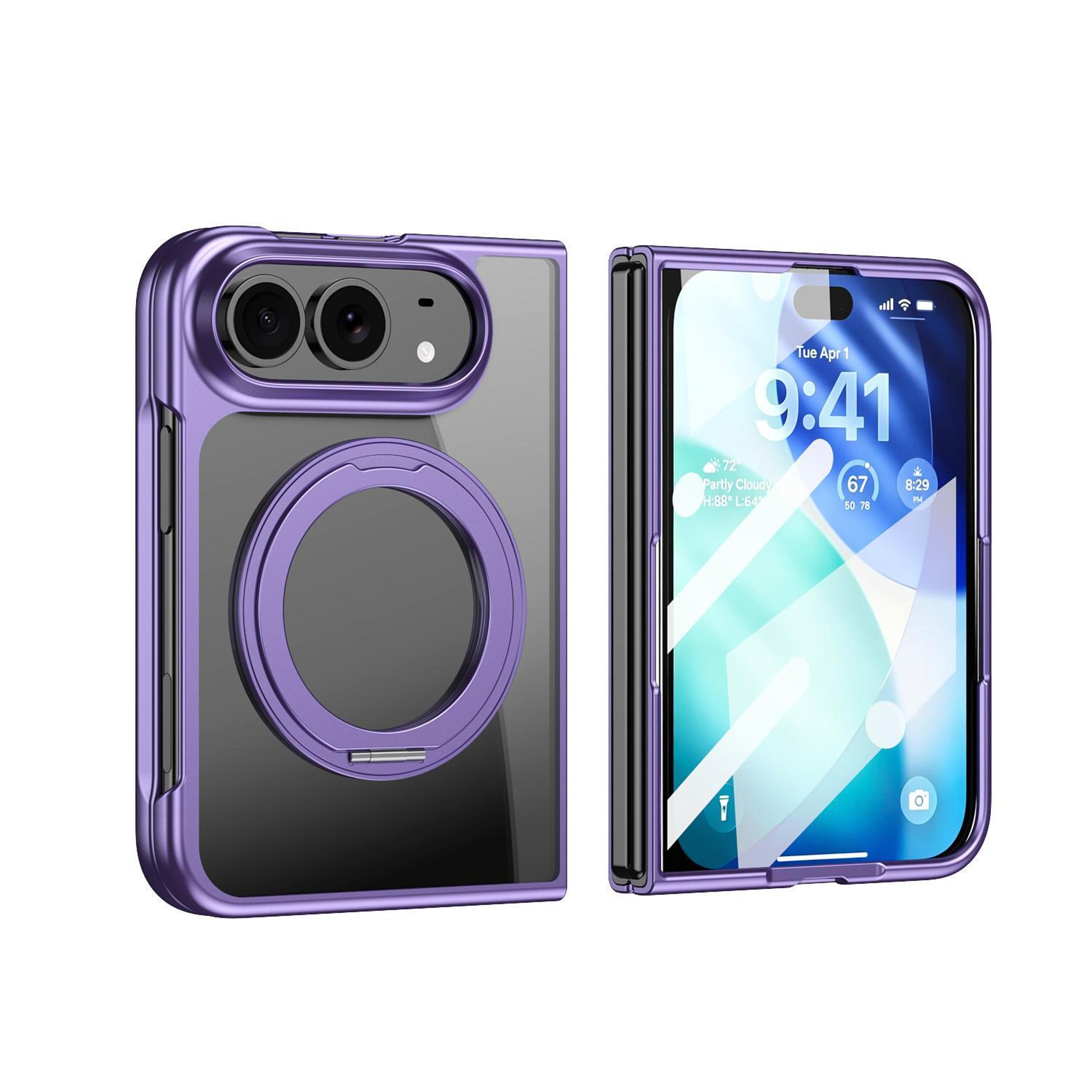 iphone duo clear magnetic ring holder case & built in screen protector