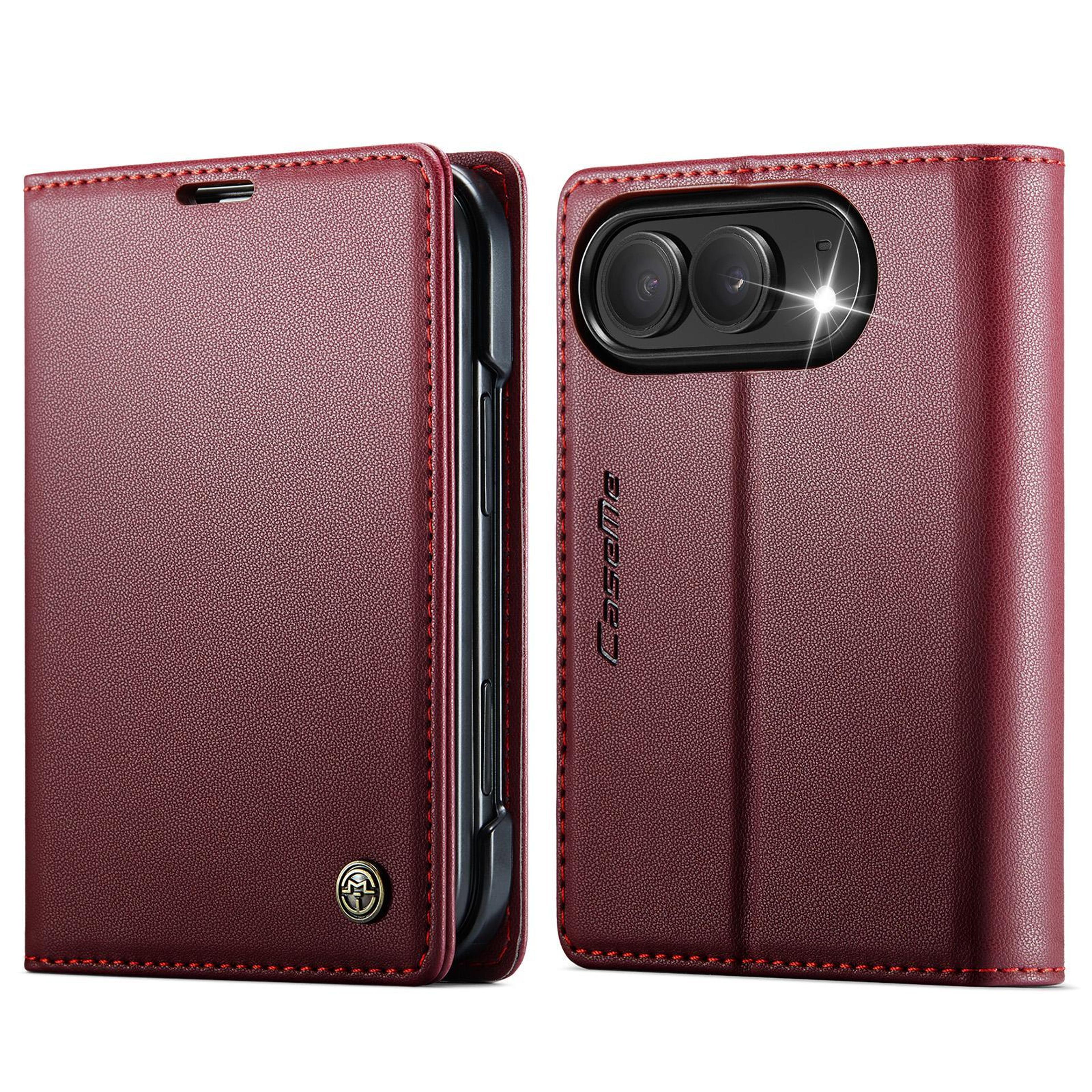 iphone wallet case with rfid blocking, litchi pu leather and card holder