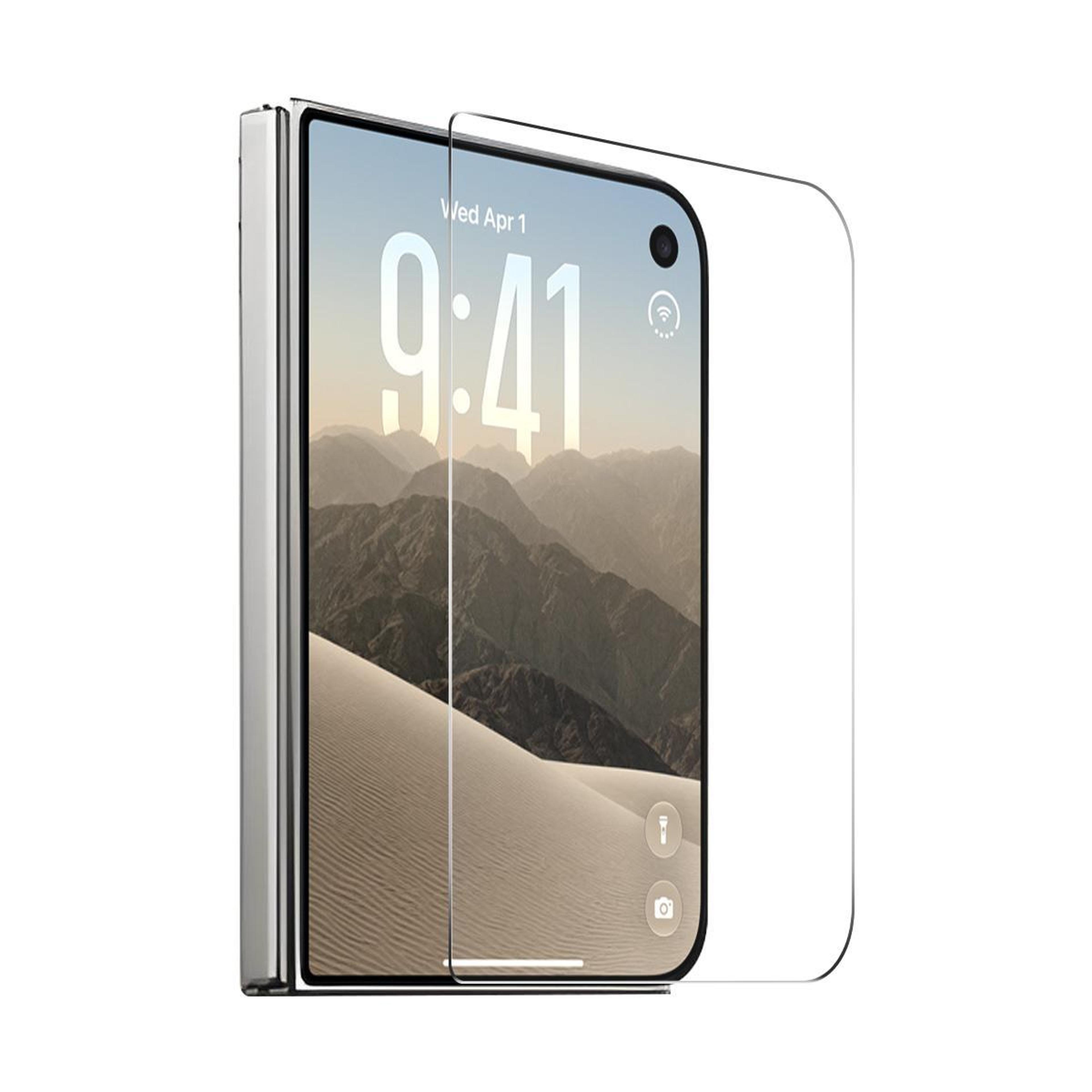 iphone duo screen protector 9h anti-glare tempered glass with easy-align frame
