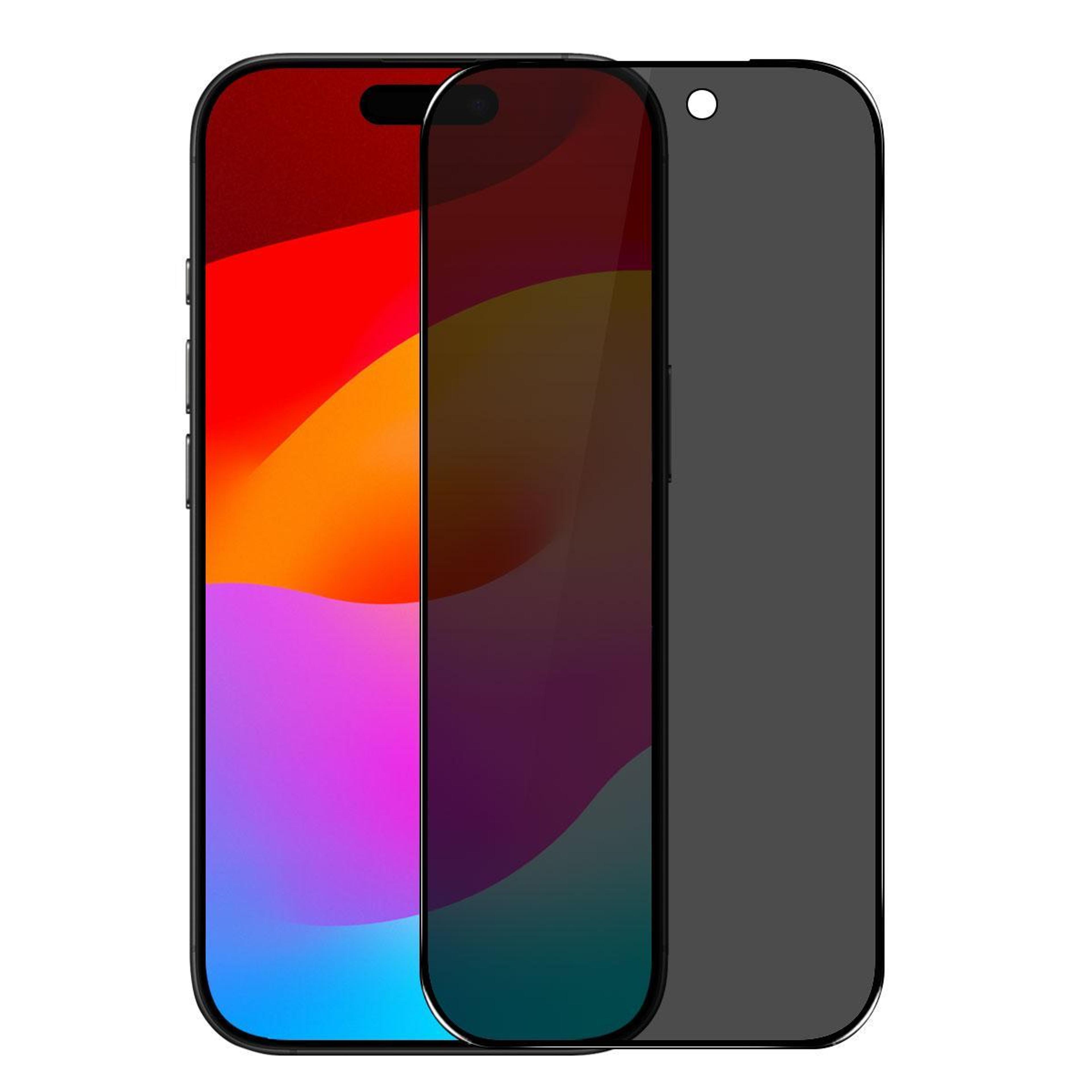 northjo a++ iphone 18 pro privacy screen protector 28° 9h tempered glass