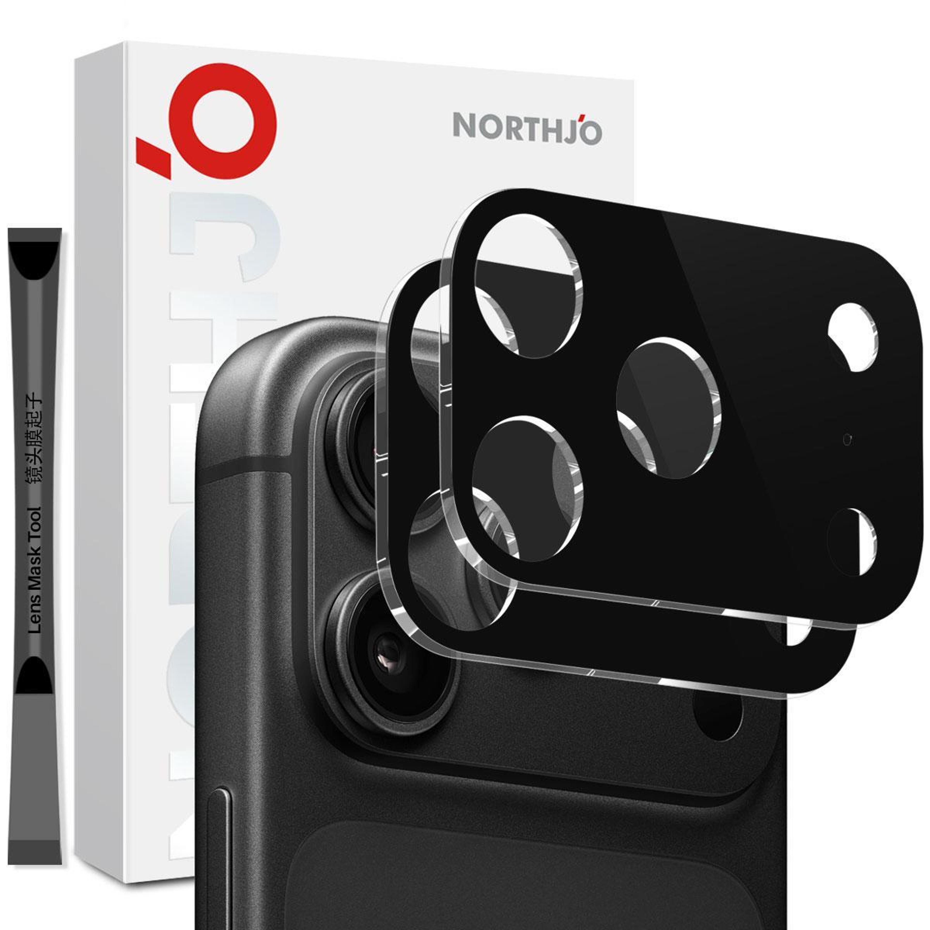 iphone 18 pro camera lens protector 9h tempered glass black