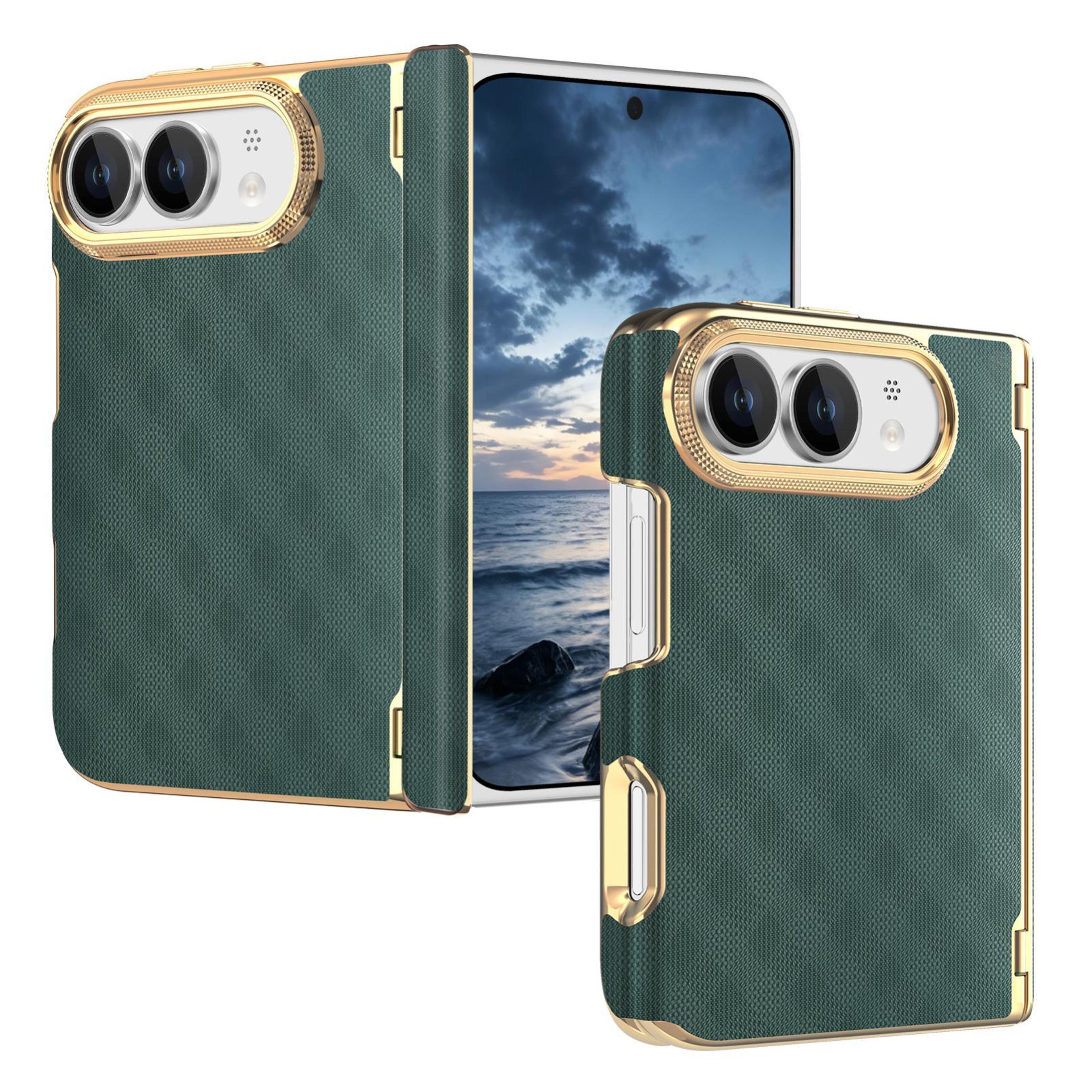 iphone duo dual-hinge textured phone case with magnetic ring