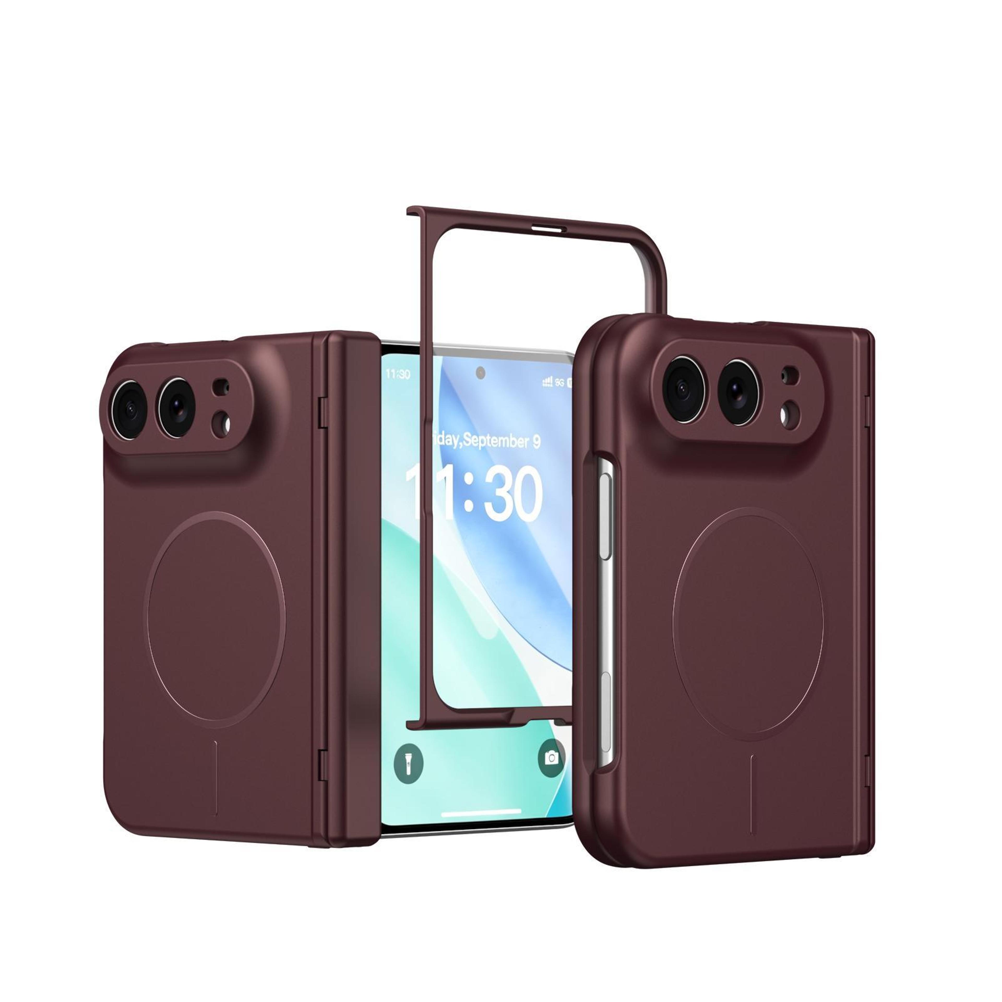 iphone duo full cover magnetic hinge case with built-in screen protector