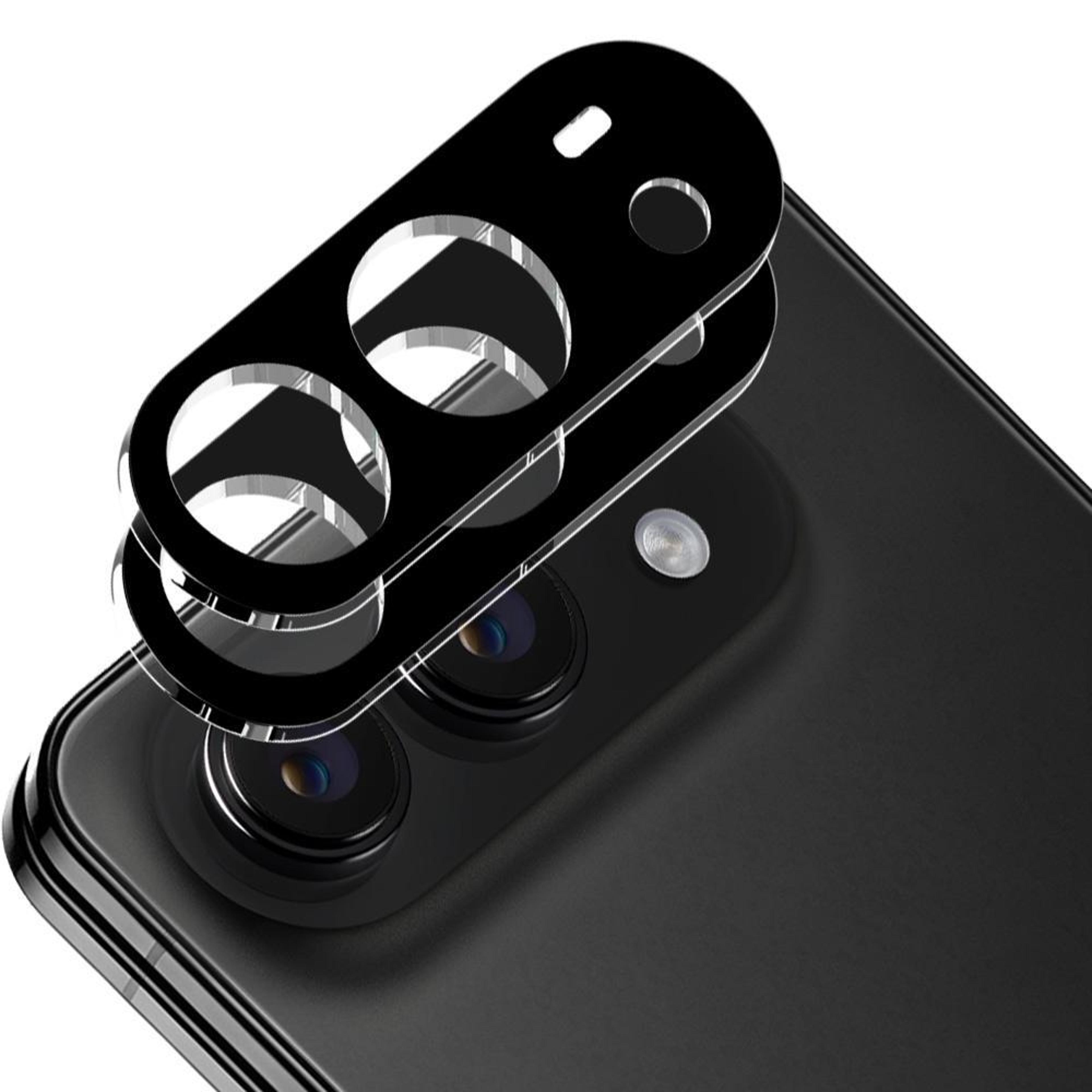 iphone duo 9h tempered glass rear camera lens protector black