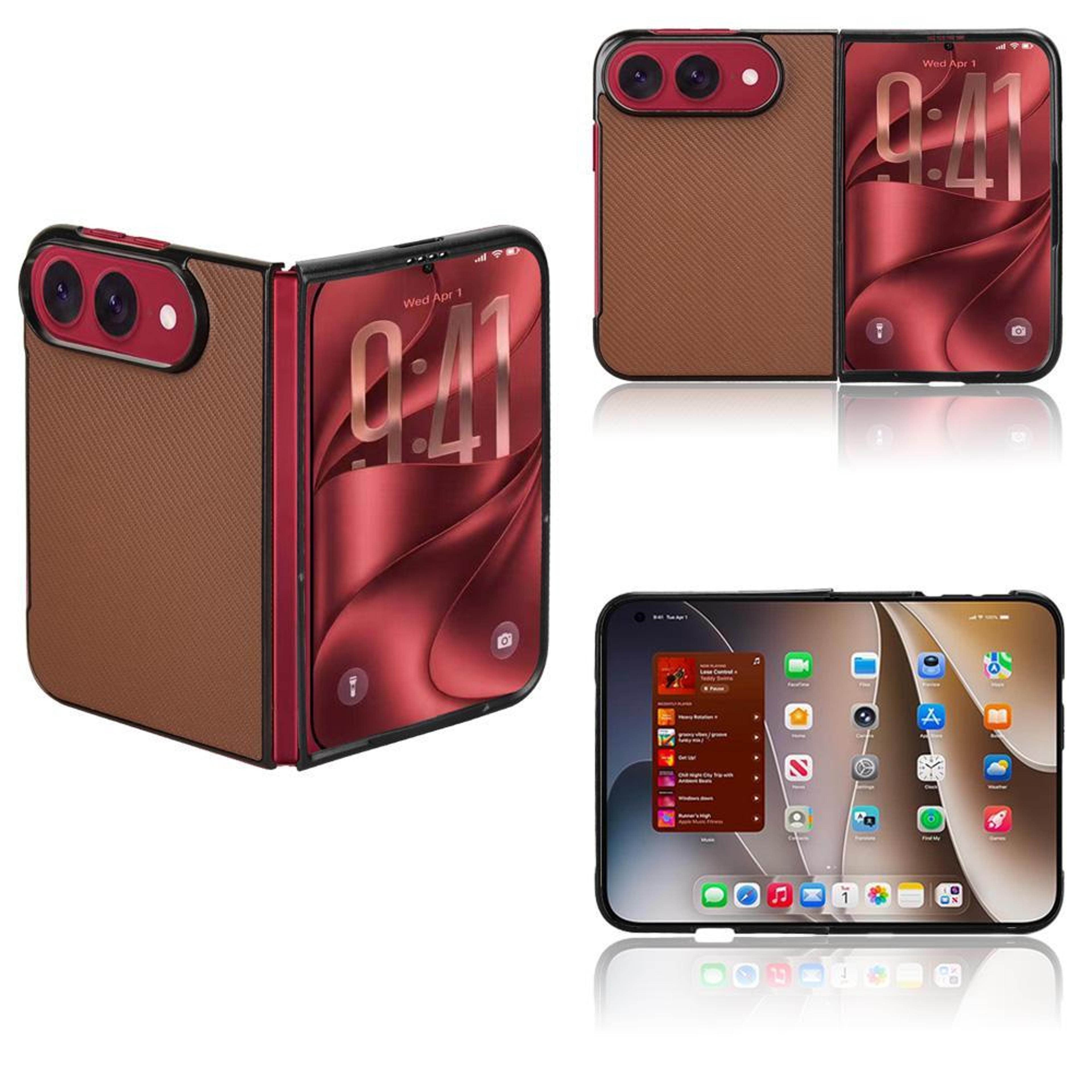 pu leather pc phone case for iphone duo with scratch and wear protection