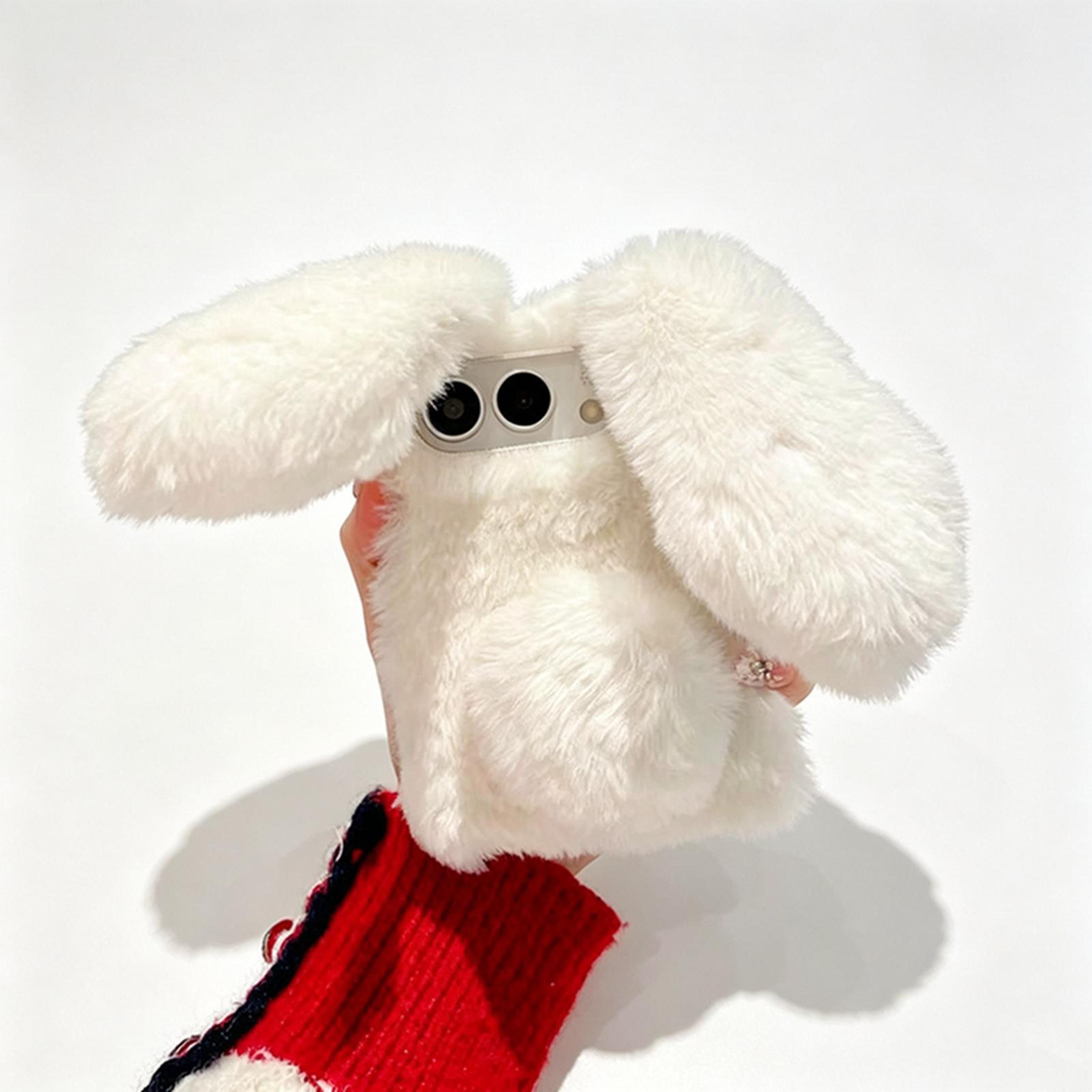 iphone duo plush rabbit tpu phone case