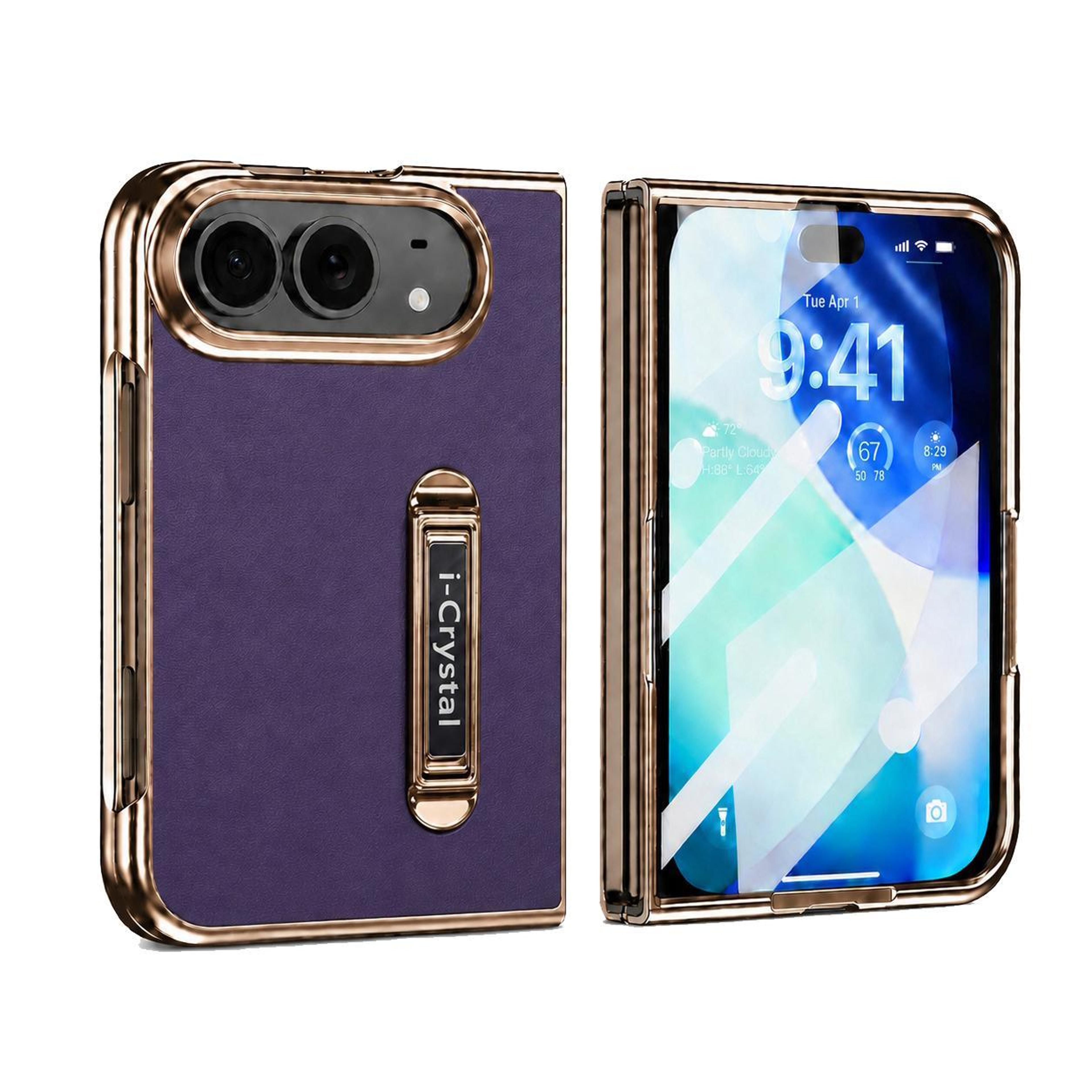 iphone duo phone case with hidden kickstand and integrated screen protector