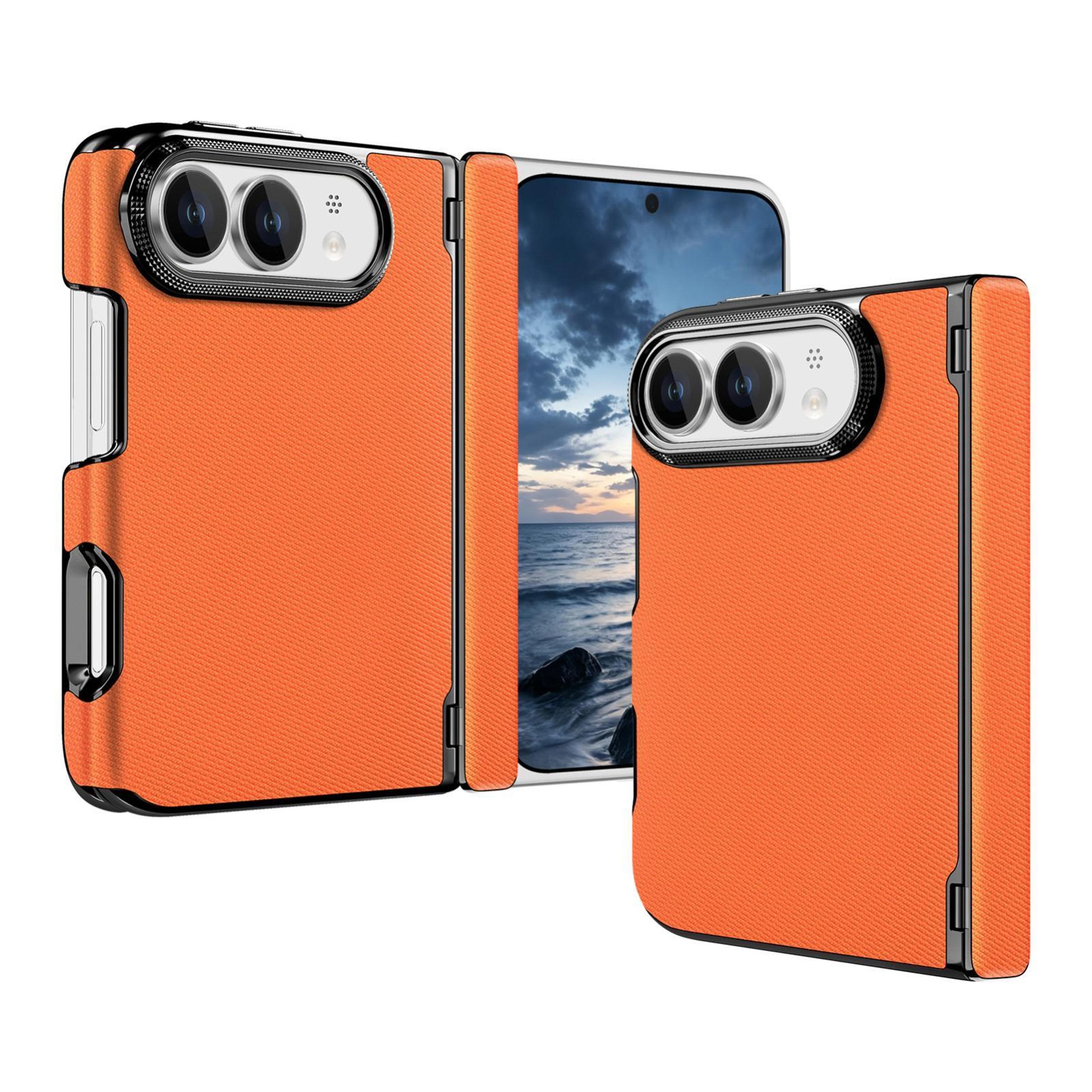 iphone duo pu leather dual-hinge magnetic phone case