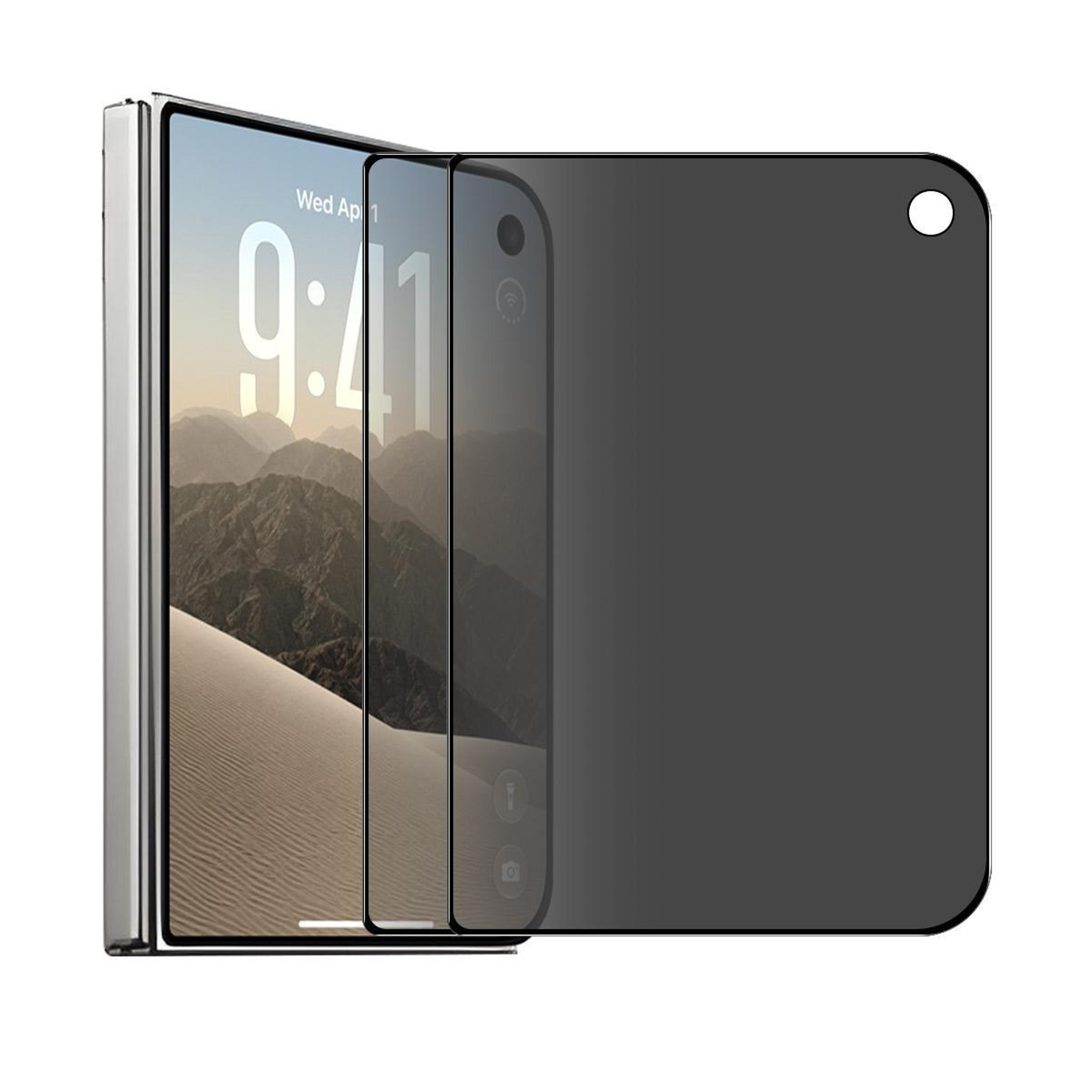 privacy tempered glass screen protector for iphone duo 28° anti-peeping