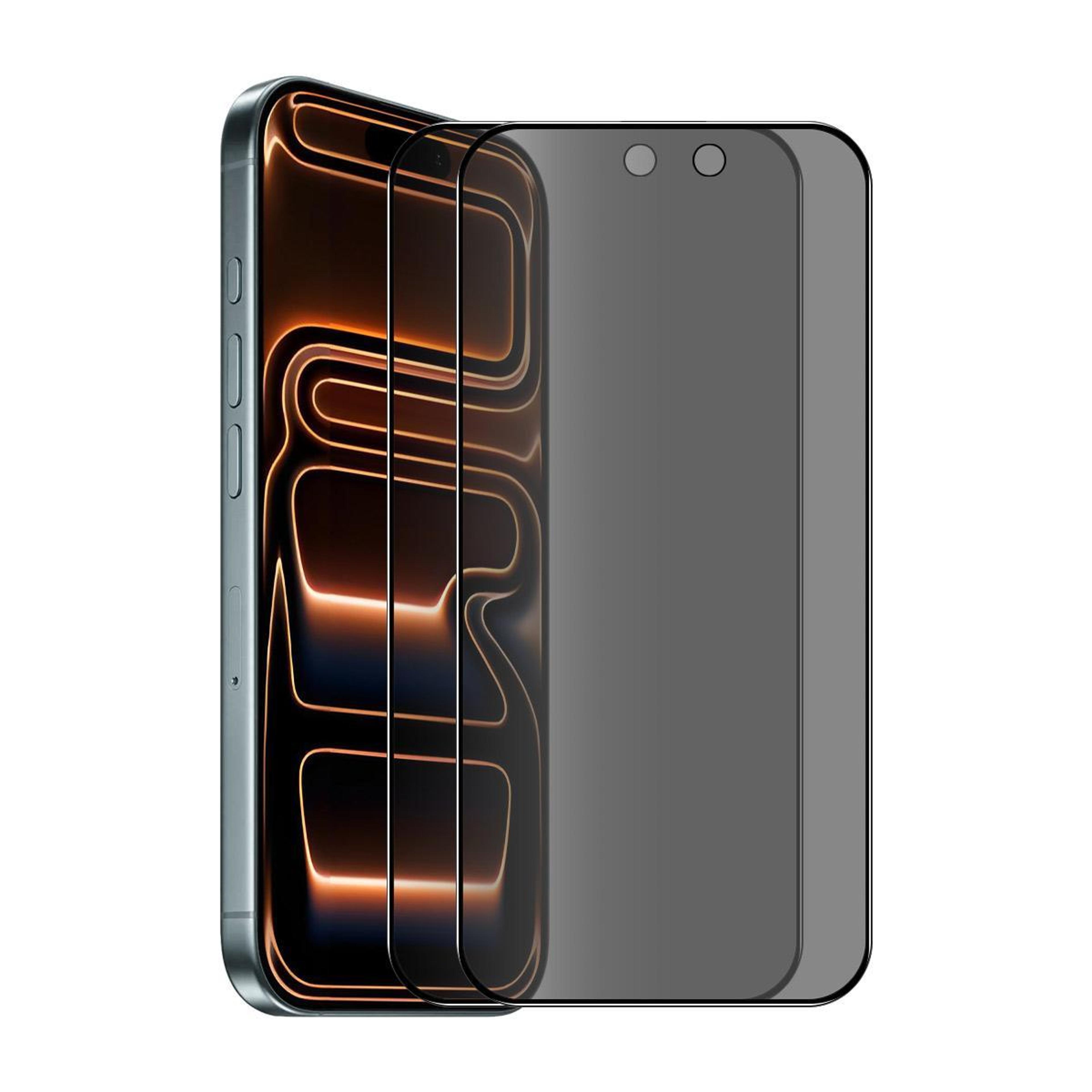 iphone 18 pro privacy screen protector 9h tempered glass 28 degree anti-peeping