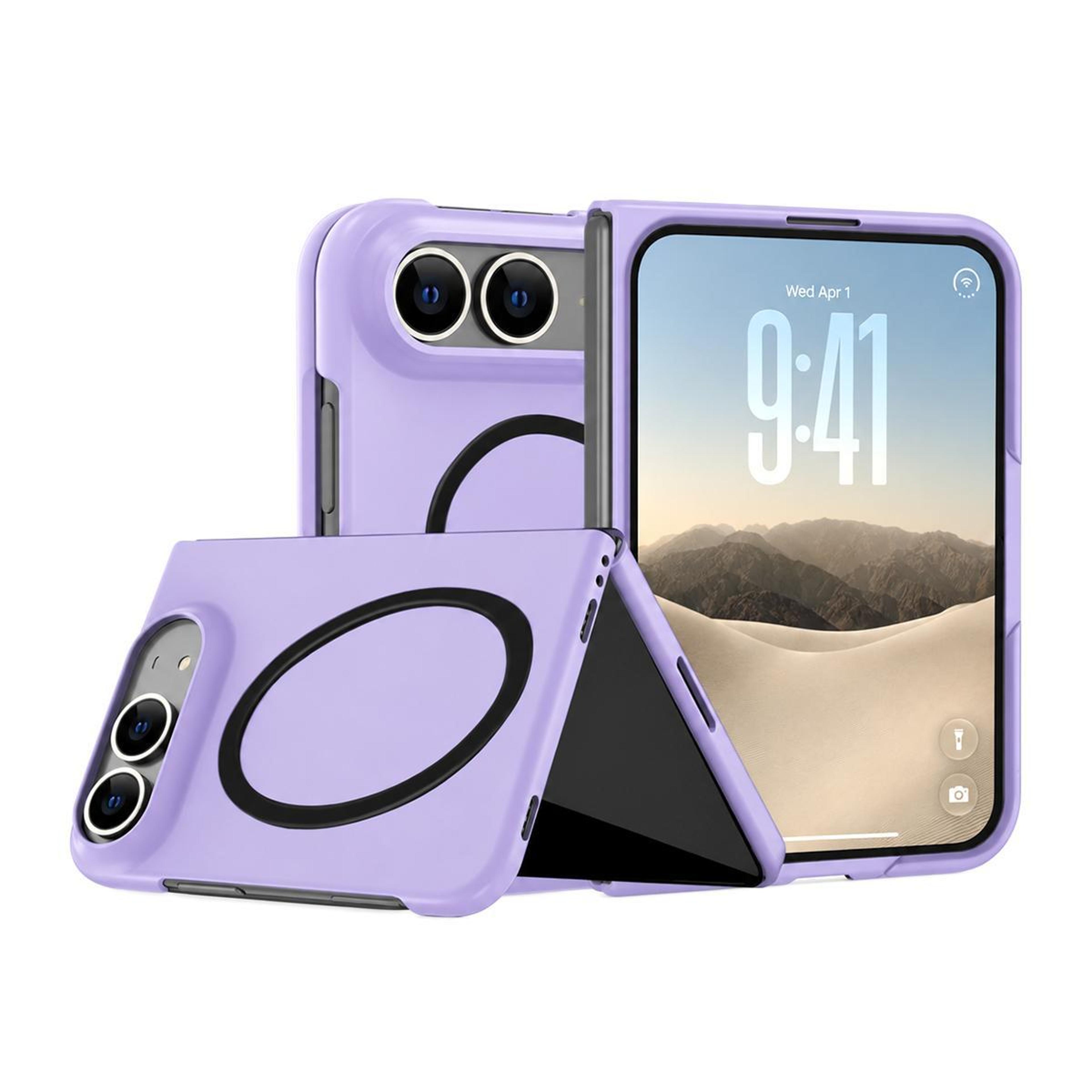iphone magnetic phone case with flip stand and scratch protection