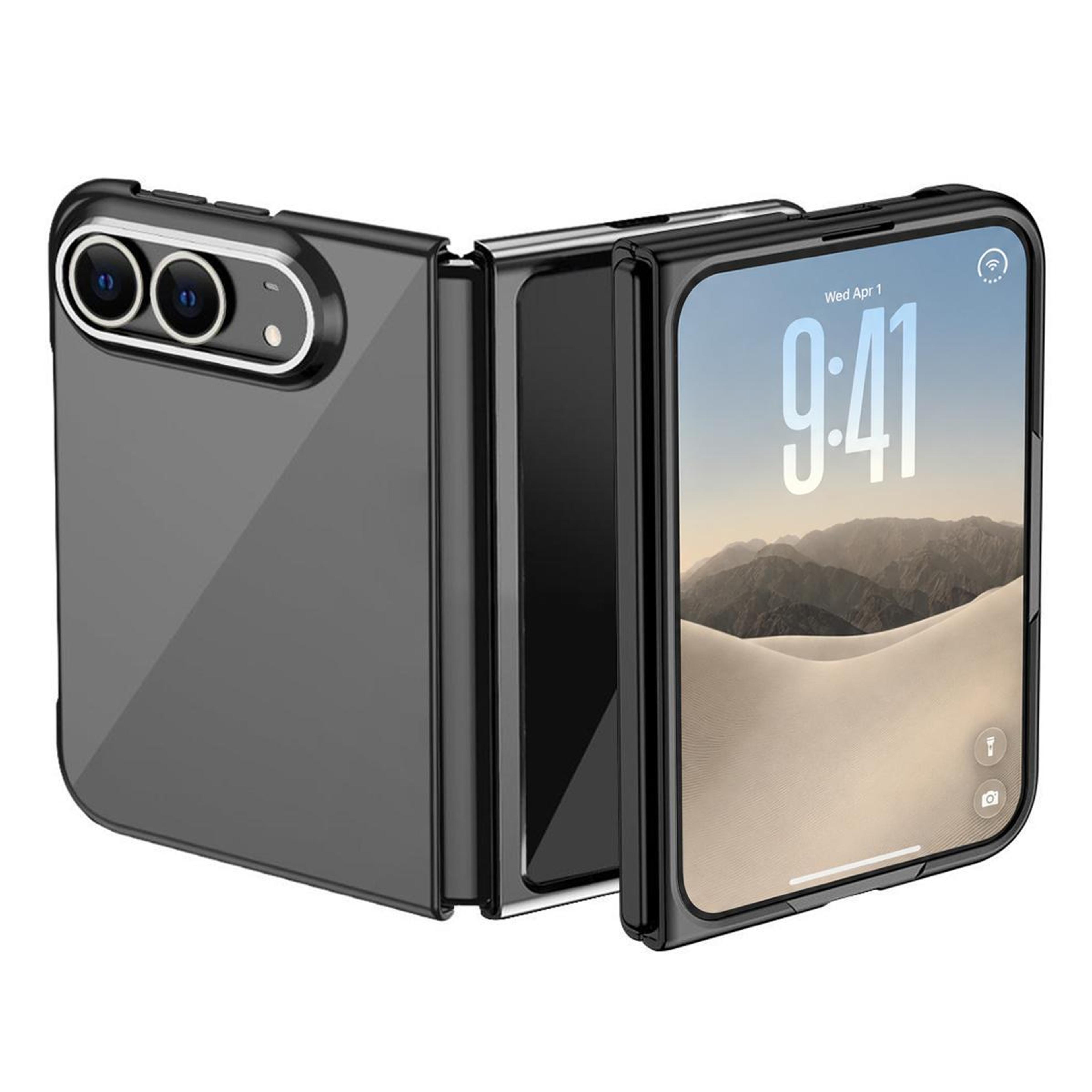 duo transparent shockproof electroplating phone case