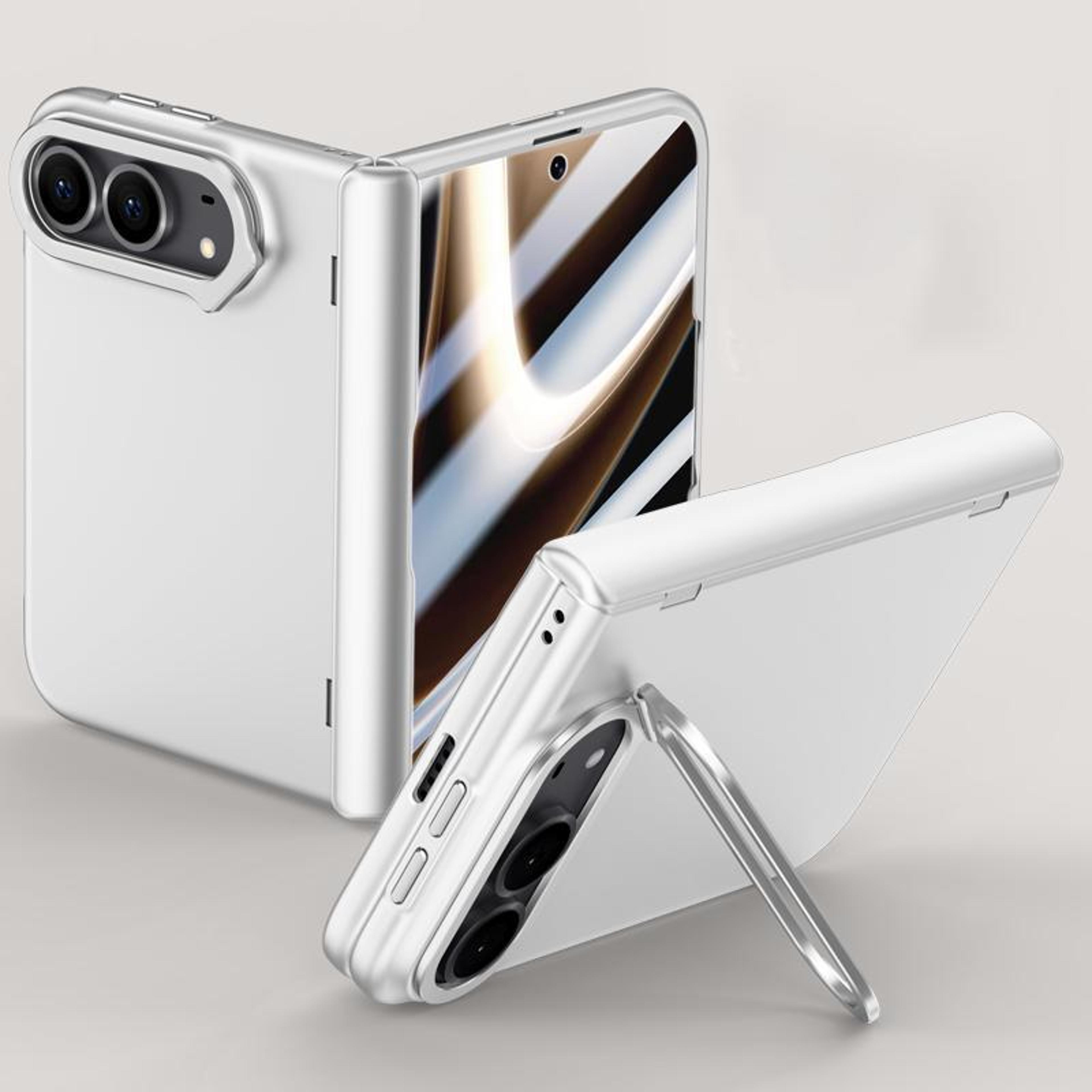 duo foldable phone case with 360° camera stand and built-in tempered glass screen protector