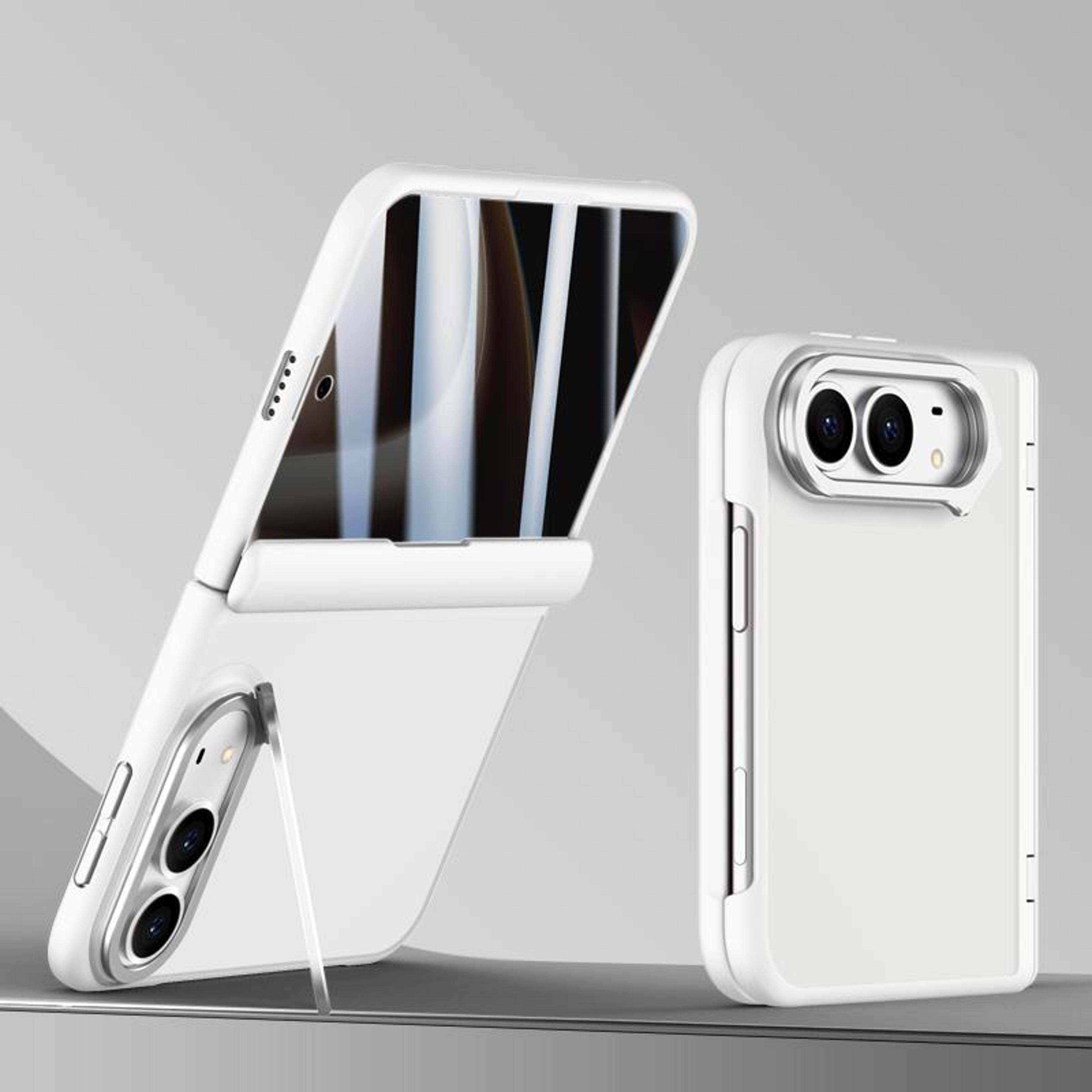duo full coverage iphone duo case with tempered glass screen protector and 360° metal camera stand