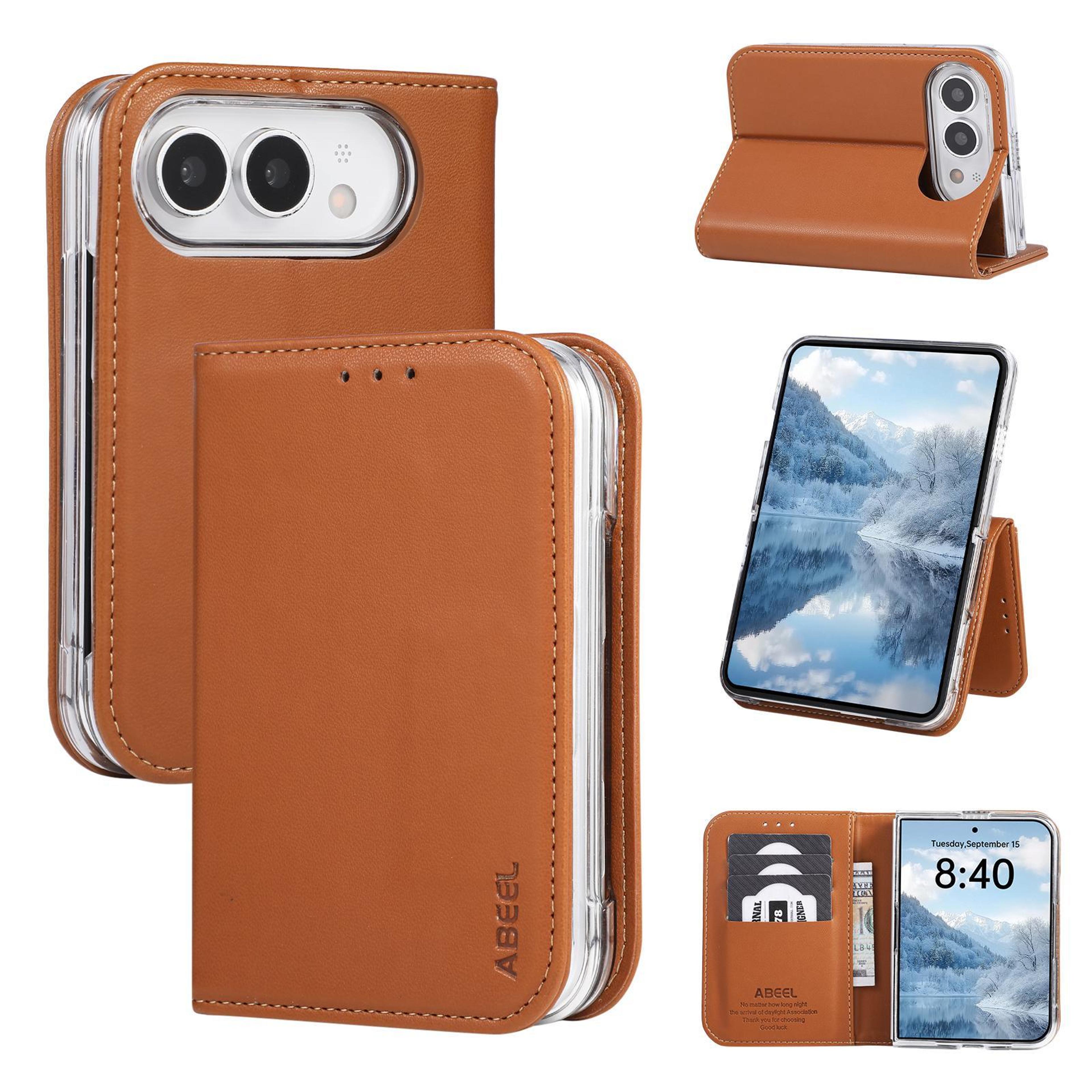 iphone duo rfid magnetic flip leather wallet case with stand