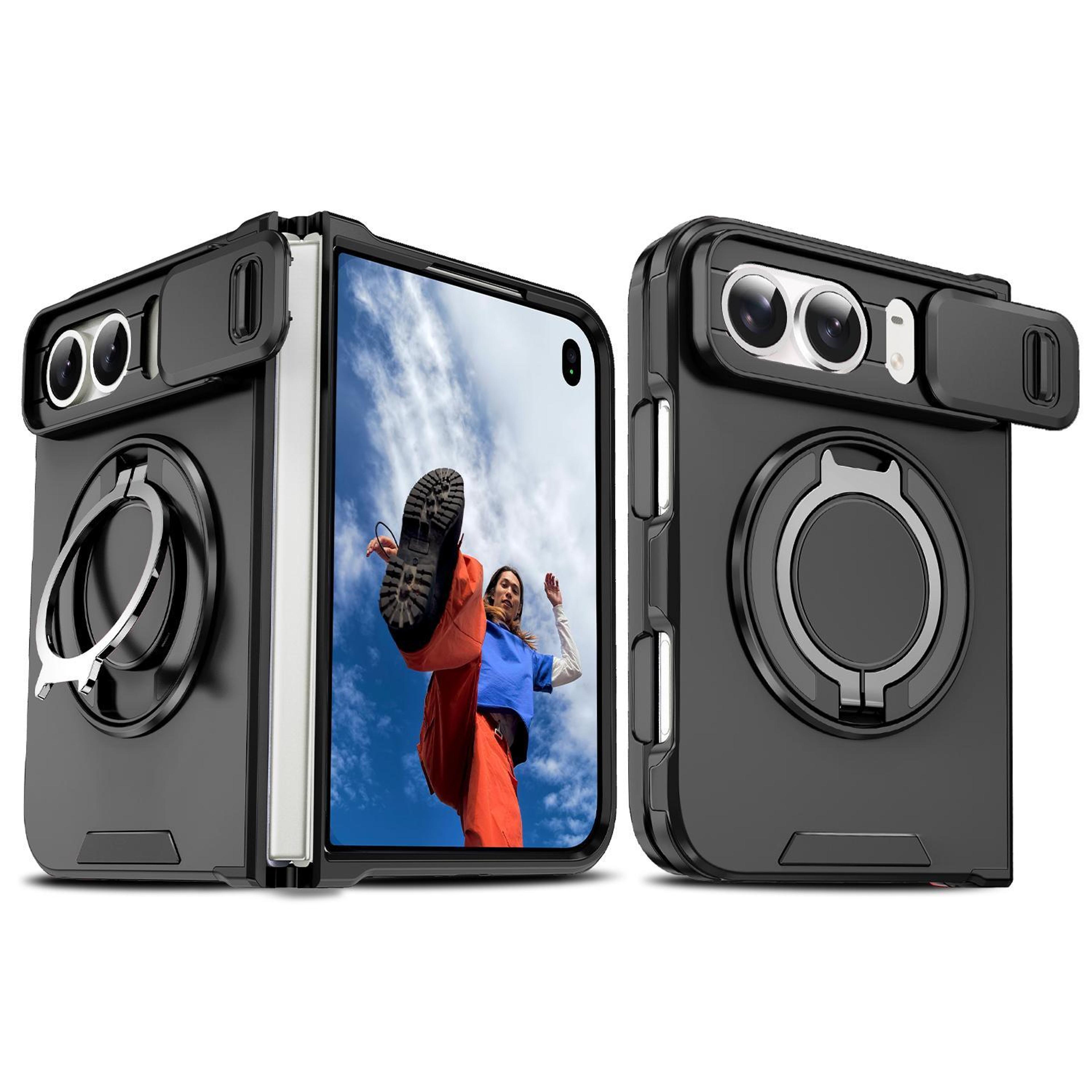 iphone duo sliding camera cover ring holder phone case