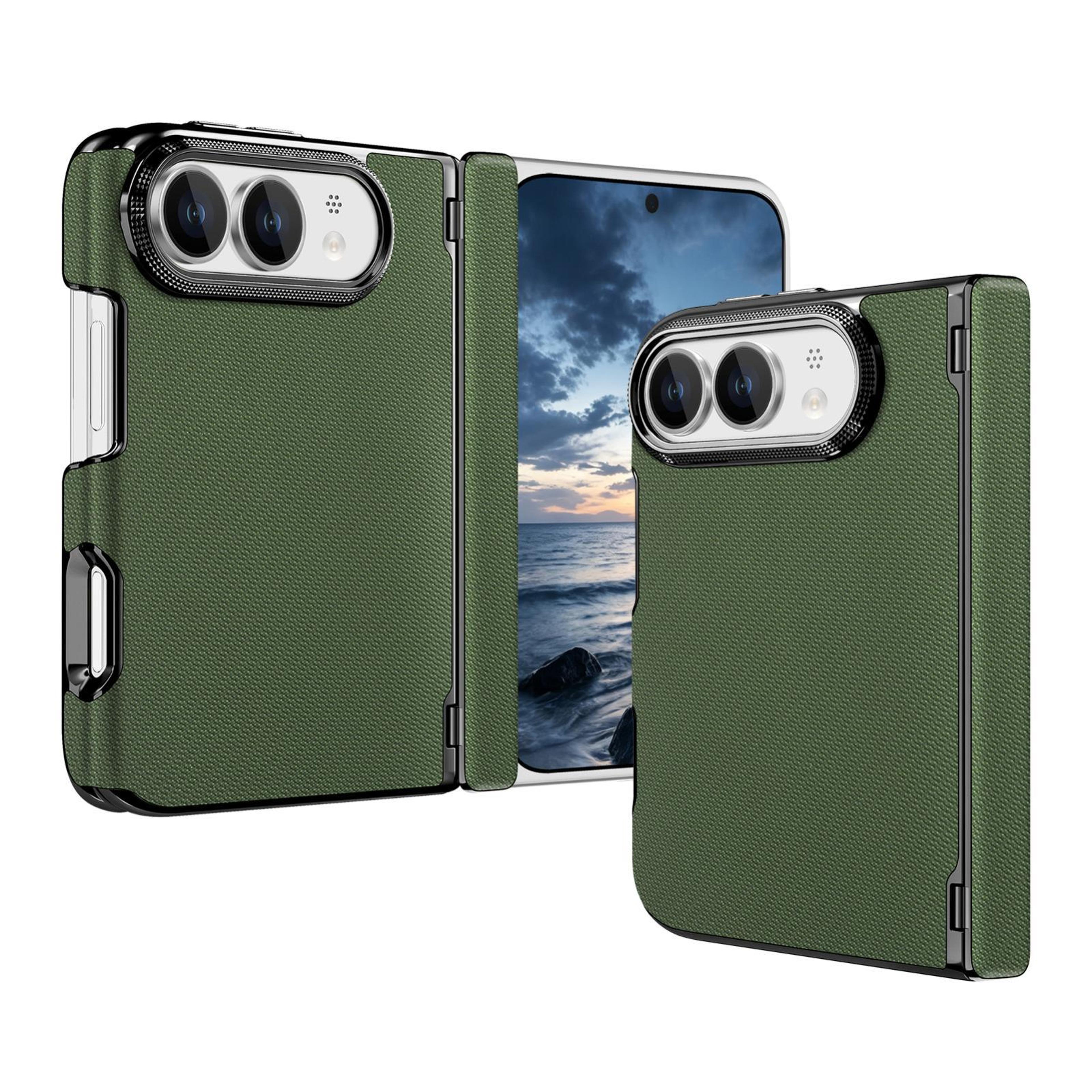 iphone duo vegan leather magnetic dual-hinge phone case