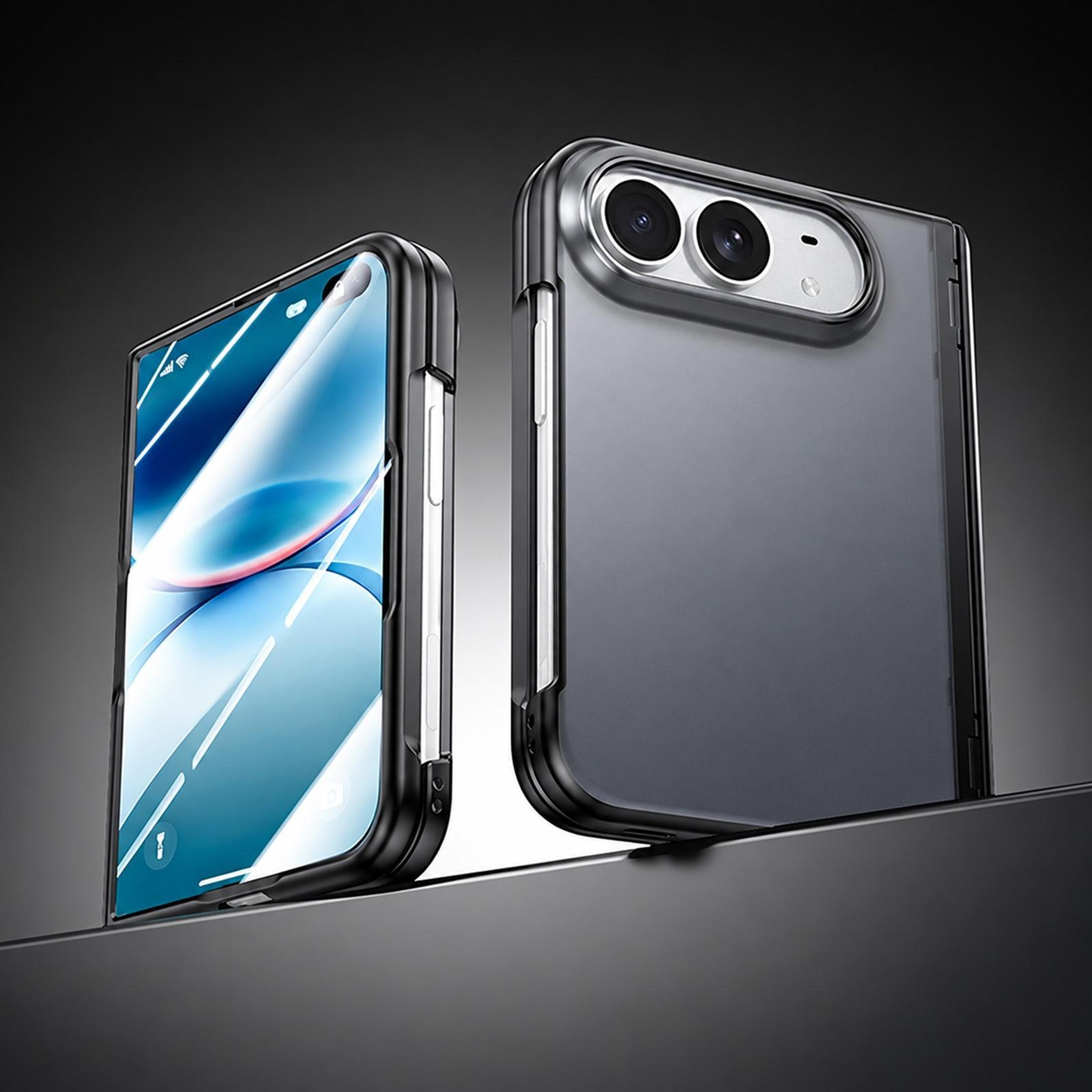 iphone duo full coverage case with tempered glass screen protector and hinge protection