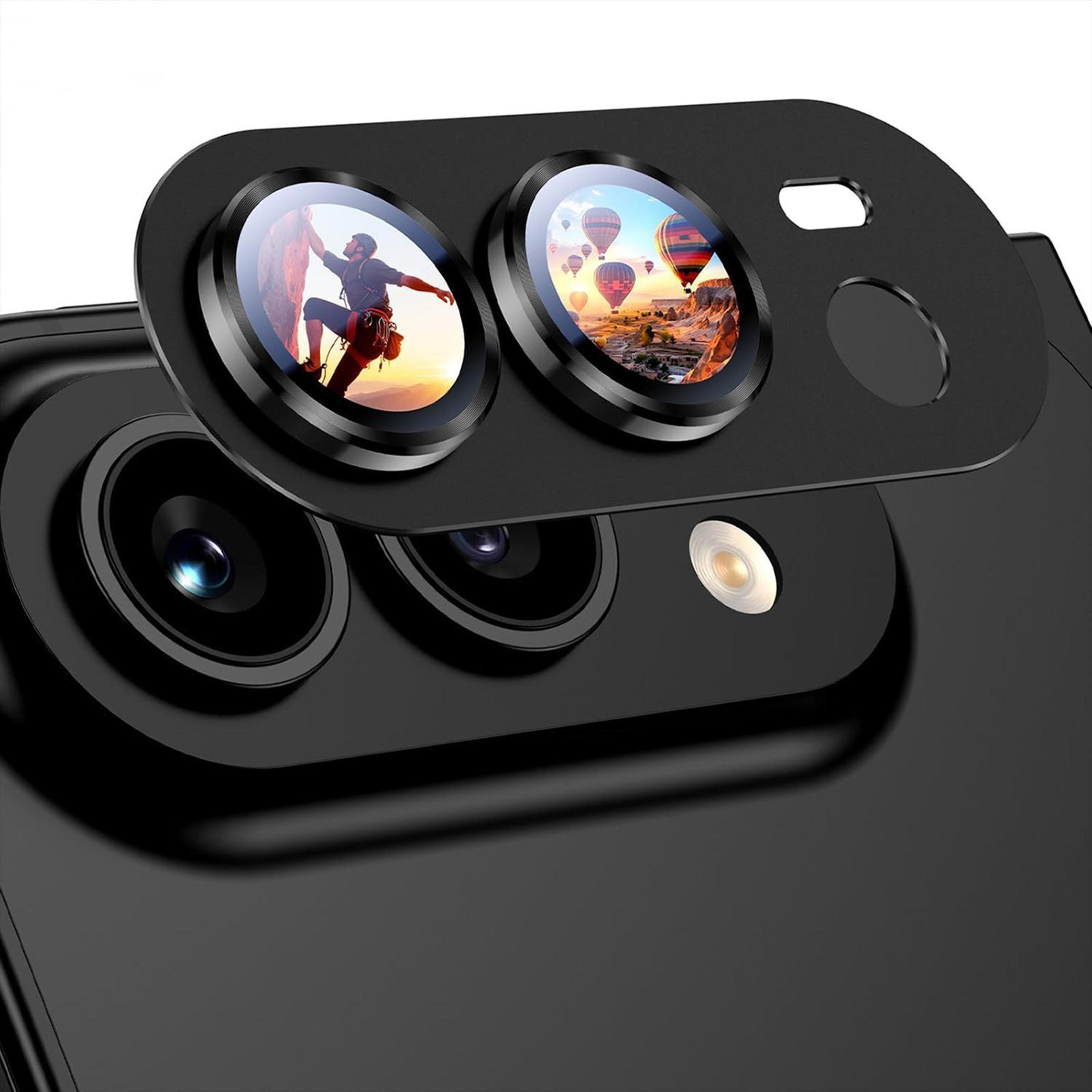 iphone duo 9h tempered glass camera lens protector with metal frame