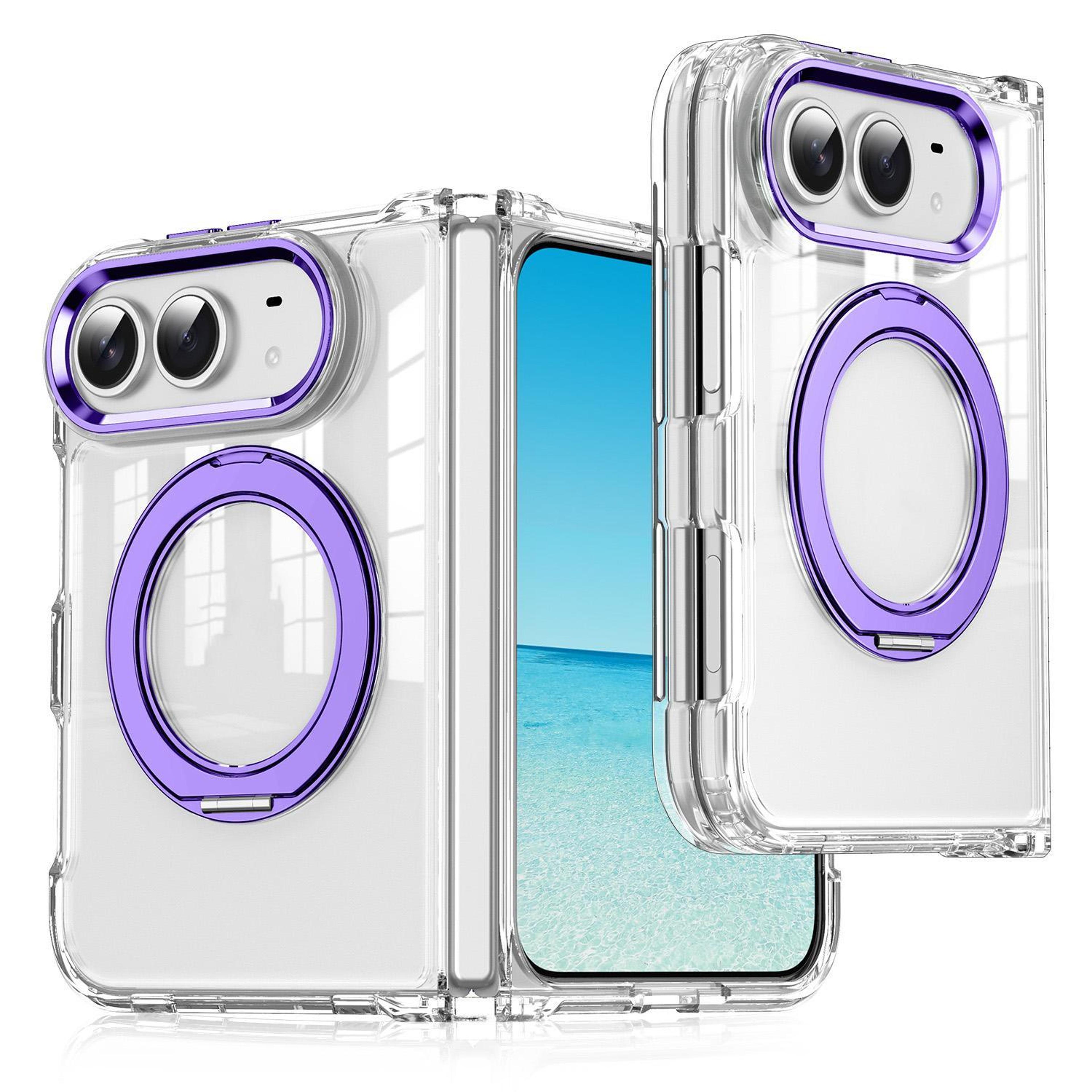 iphone duo magnetic phone case with 360 degree rotating stand