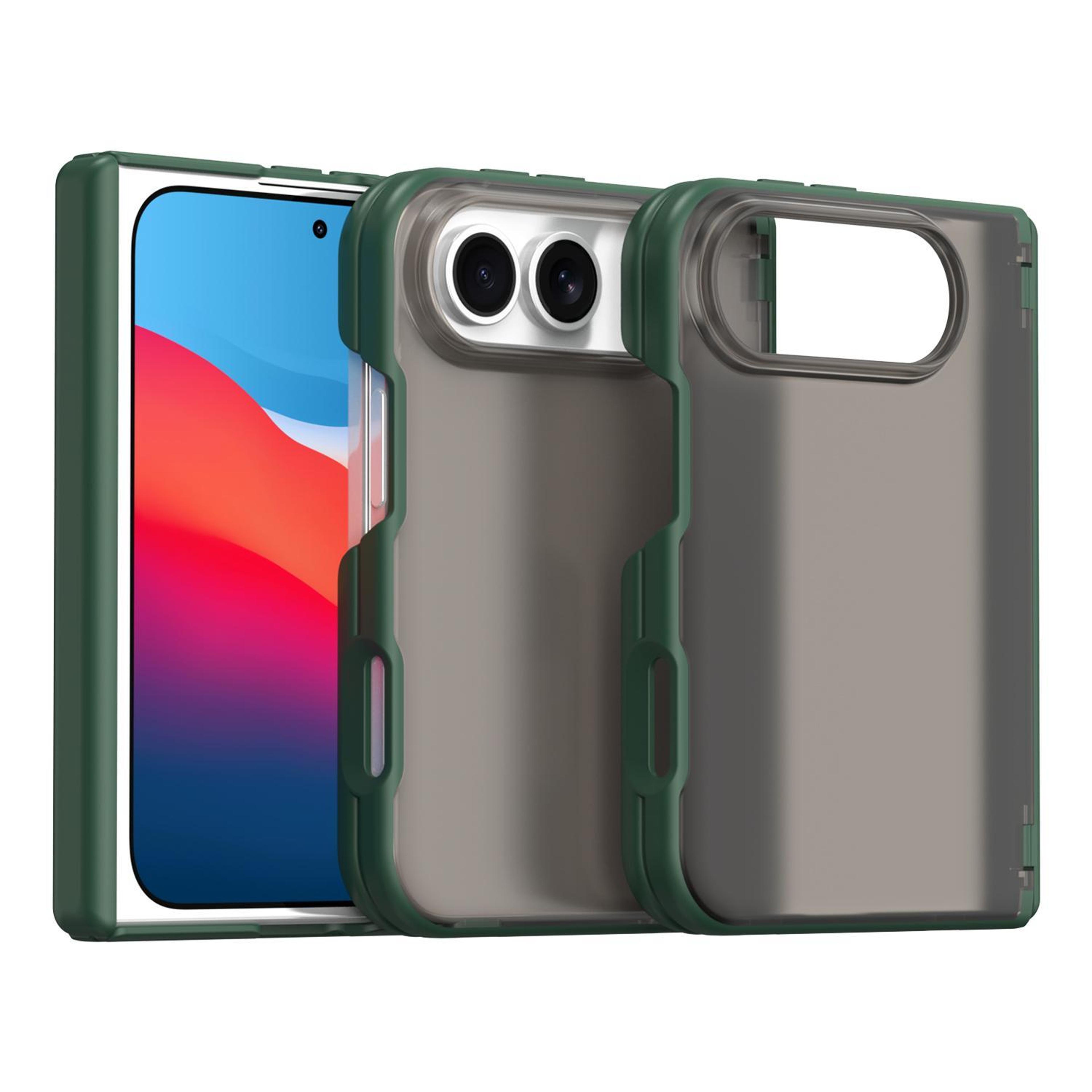 duo phone case tpu pc hybrid frosted central axis design