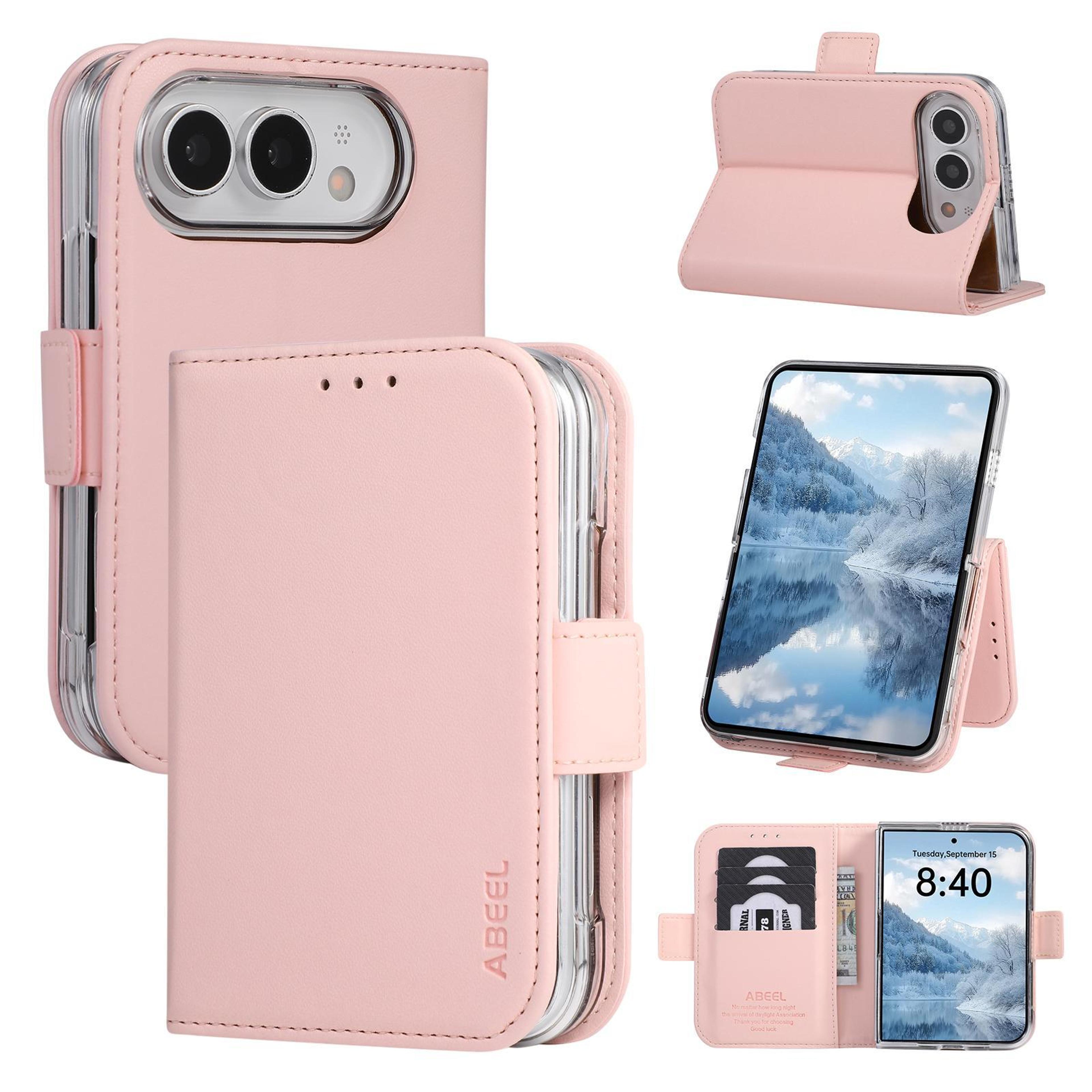 iphone duo rfid leather phone case with side buckle and stand