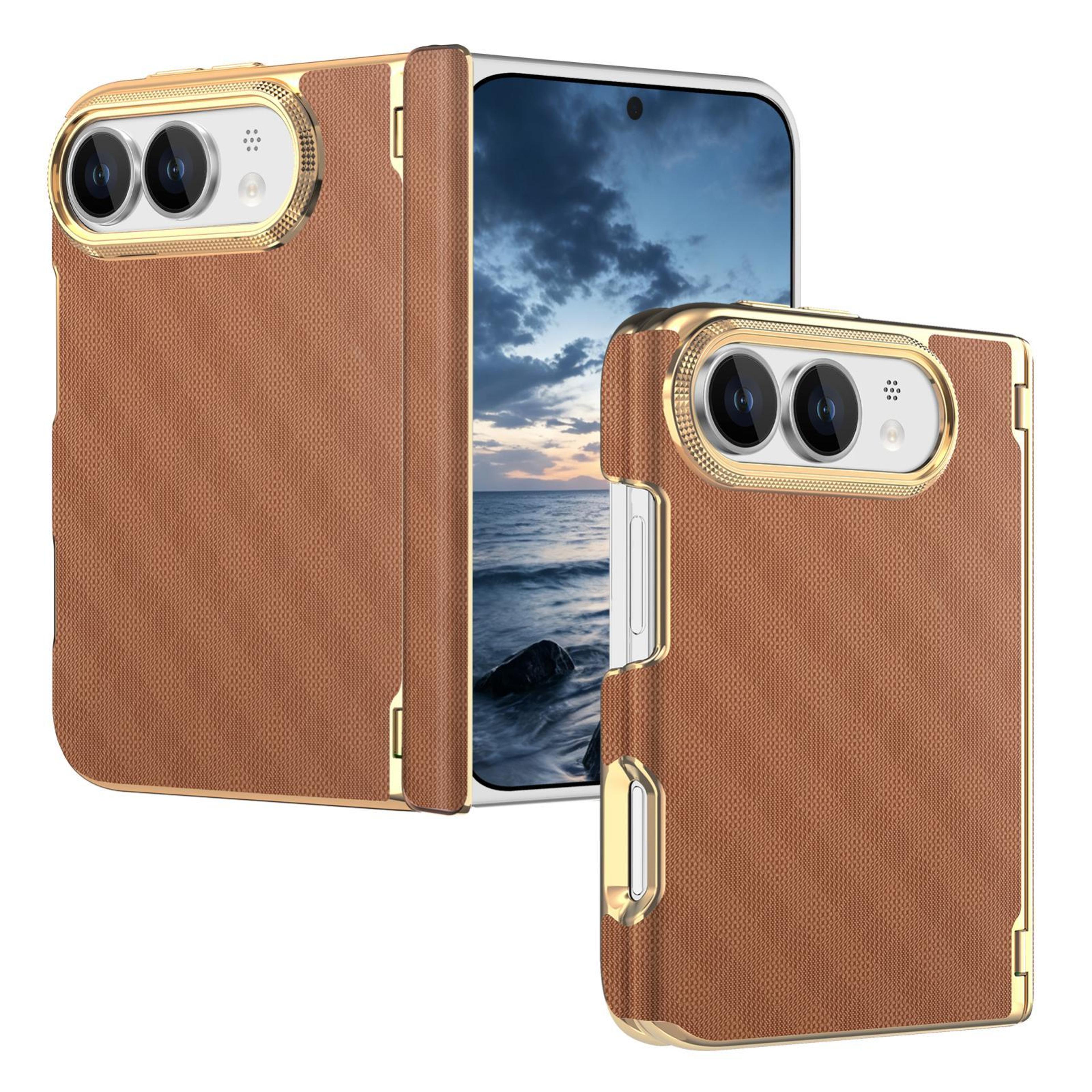 iphone duo vegan leather dual-hinge magnetic phone case