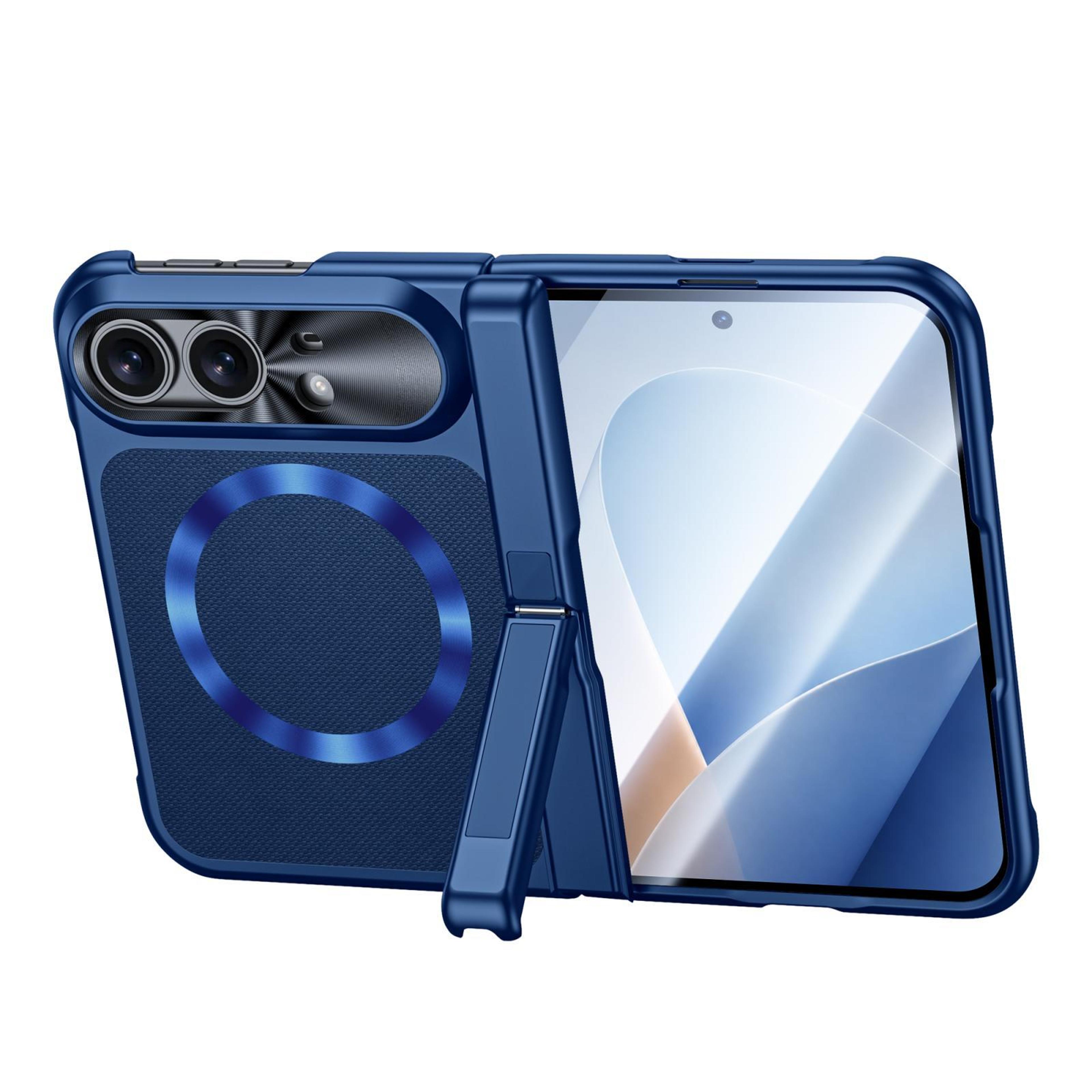 duo foldable phone case with magnetic ring kickstand and hinge protection