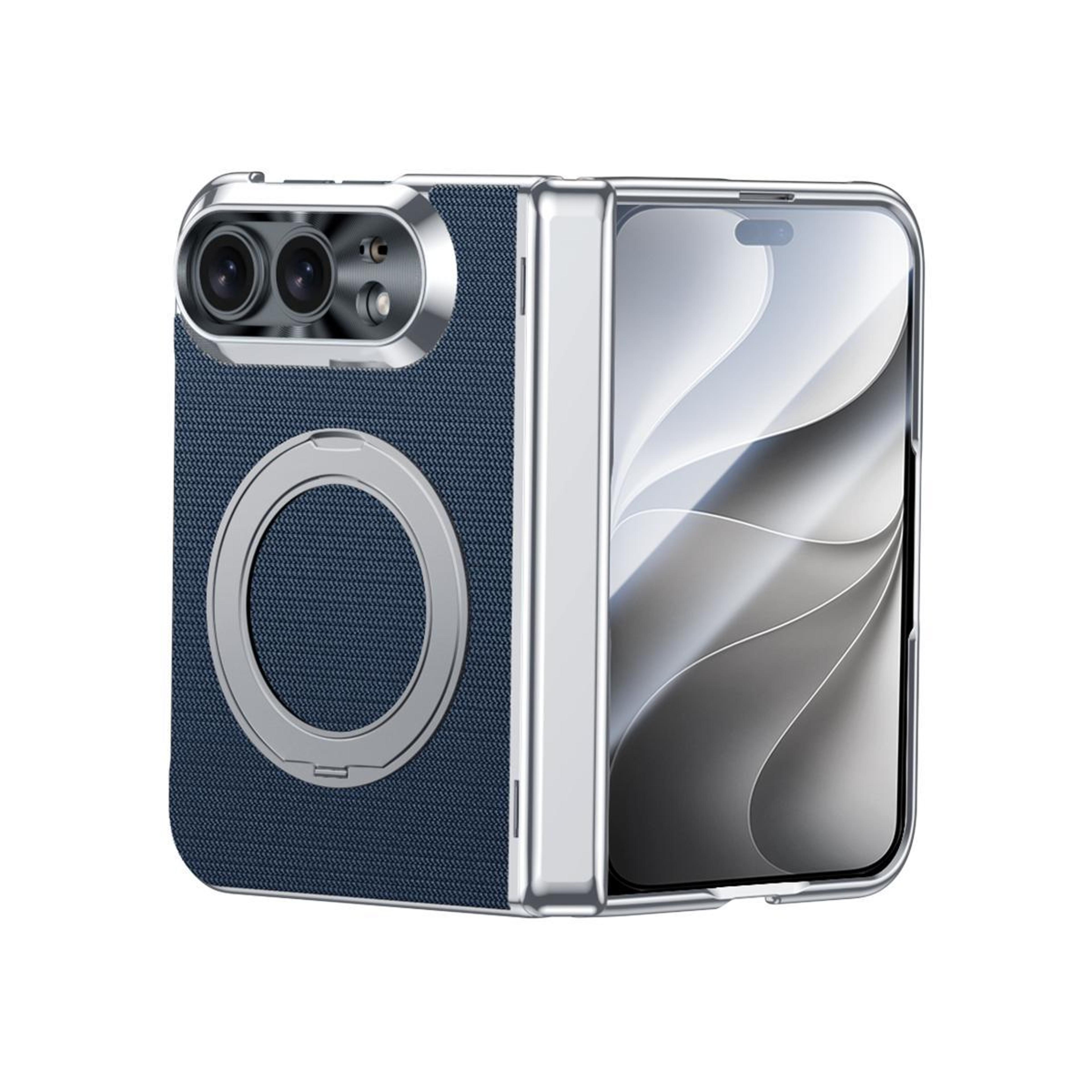 iphone duo magnetic ring holder case with screen protector and hinge protection