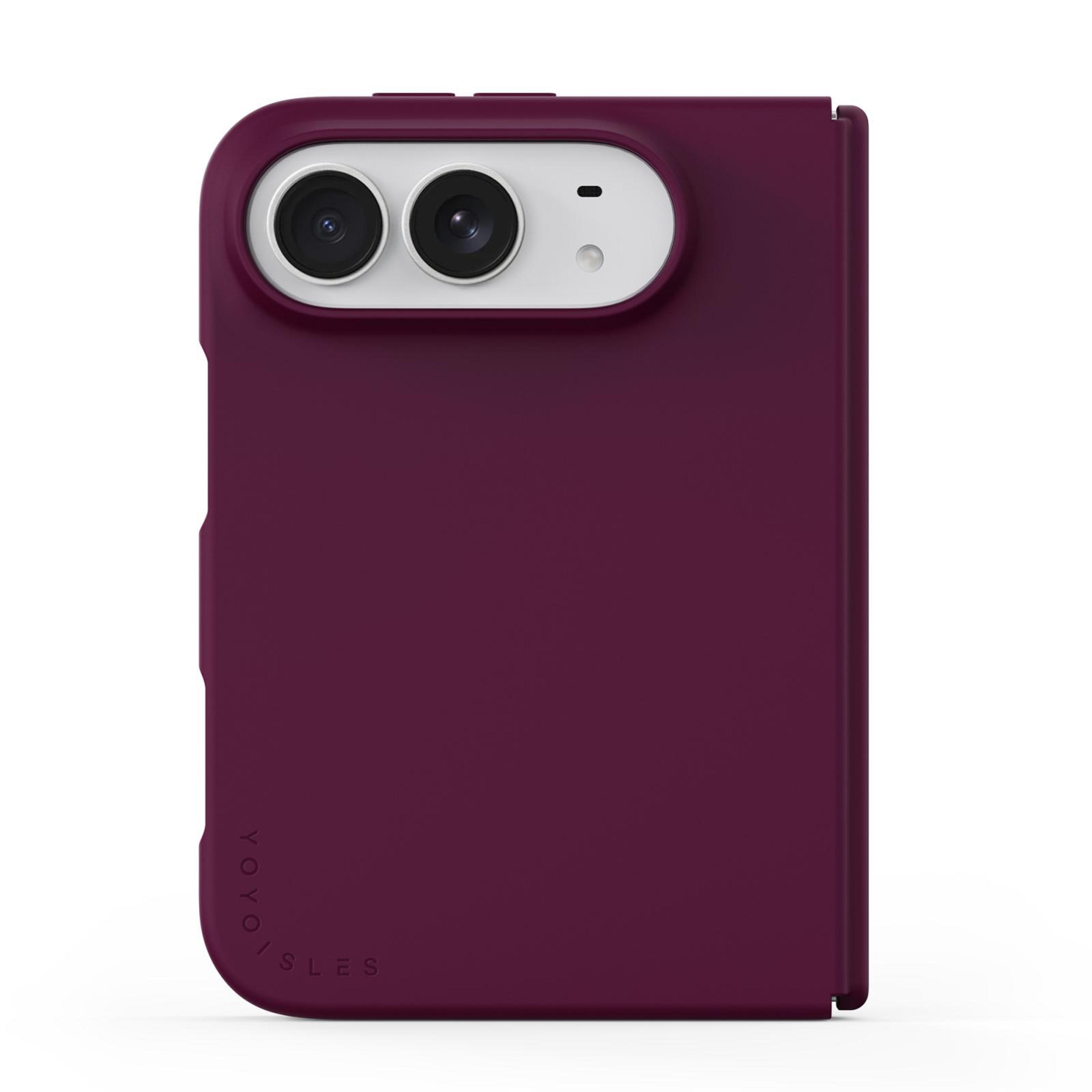 magnetic liquid silicone case for iphone duo with hinge and camera protection