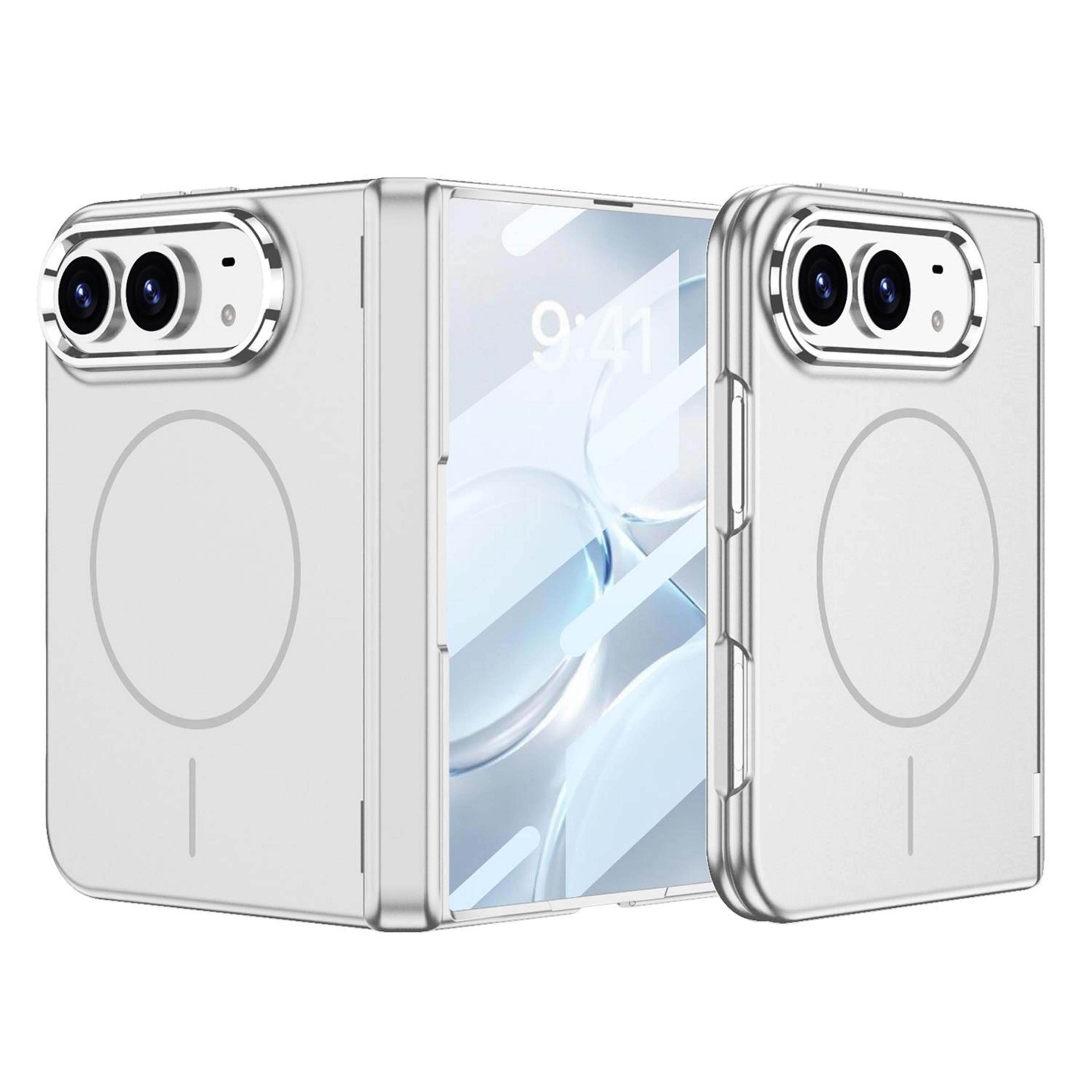 full coverage folding phone case with integrated screen protector and wireless charging support