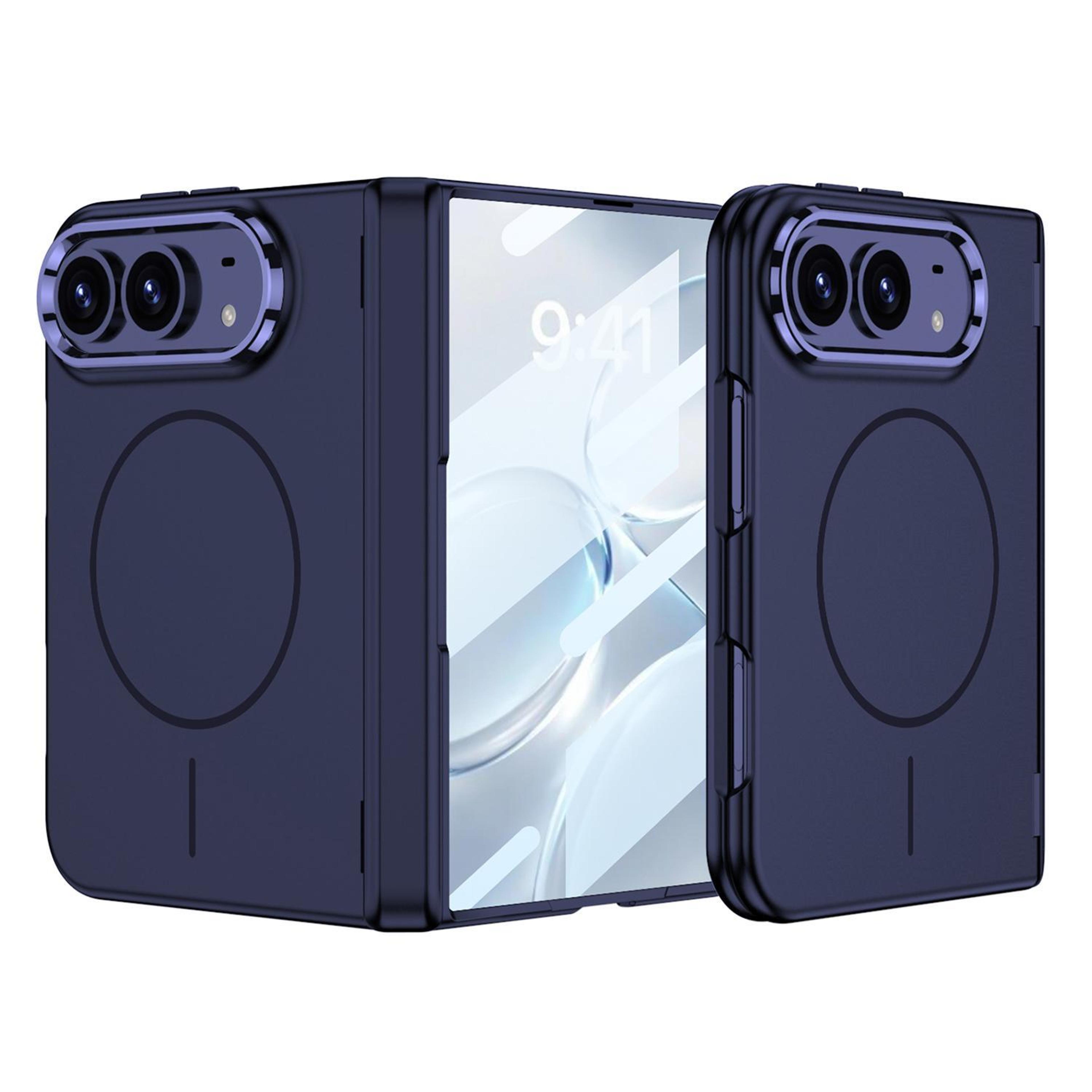 magnetic folding full-coverage iphone case with integrated screen protector