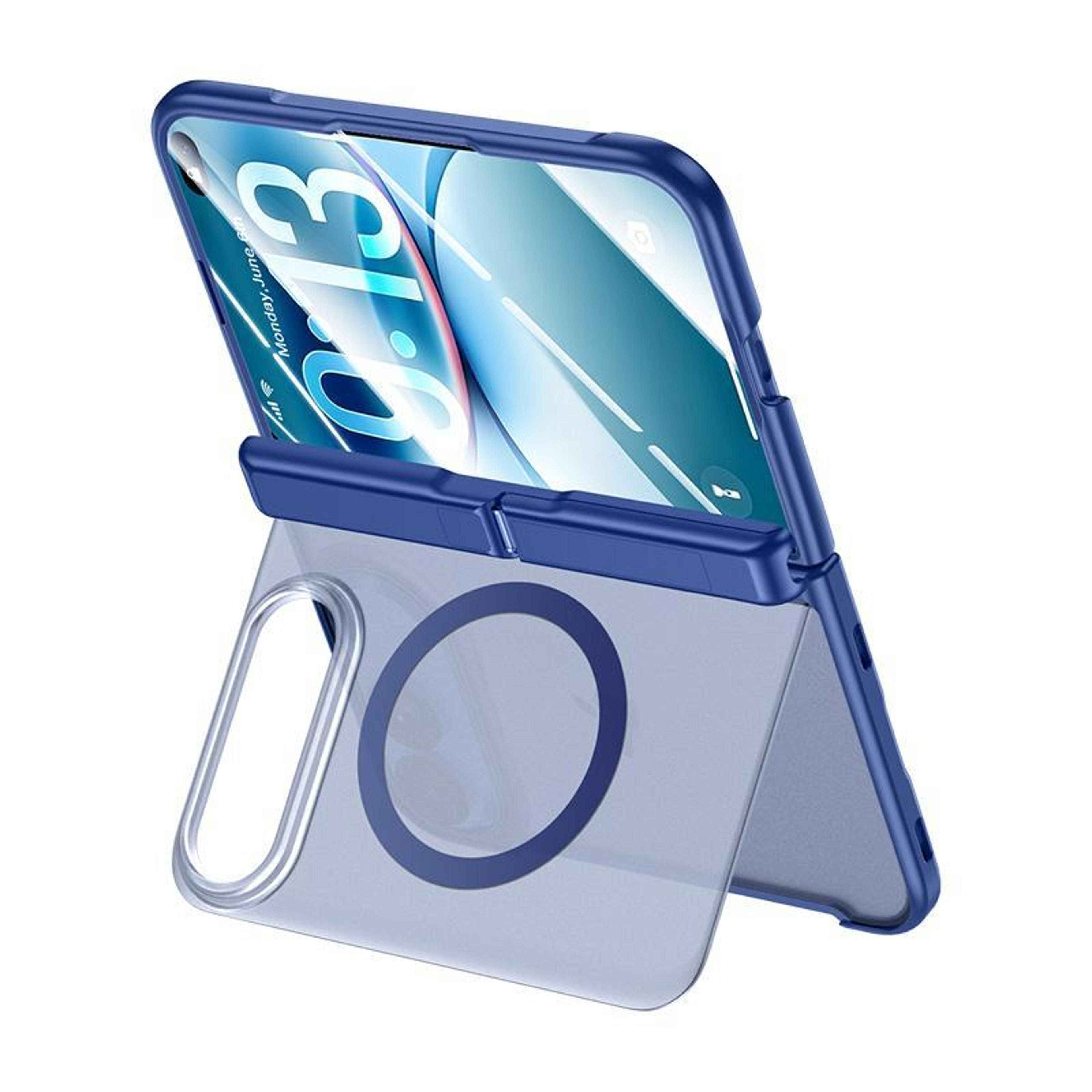 iphone duo translucent magnetic phone case with concealed kickstand
