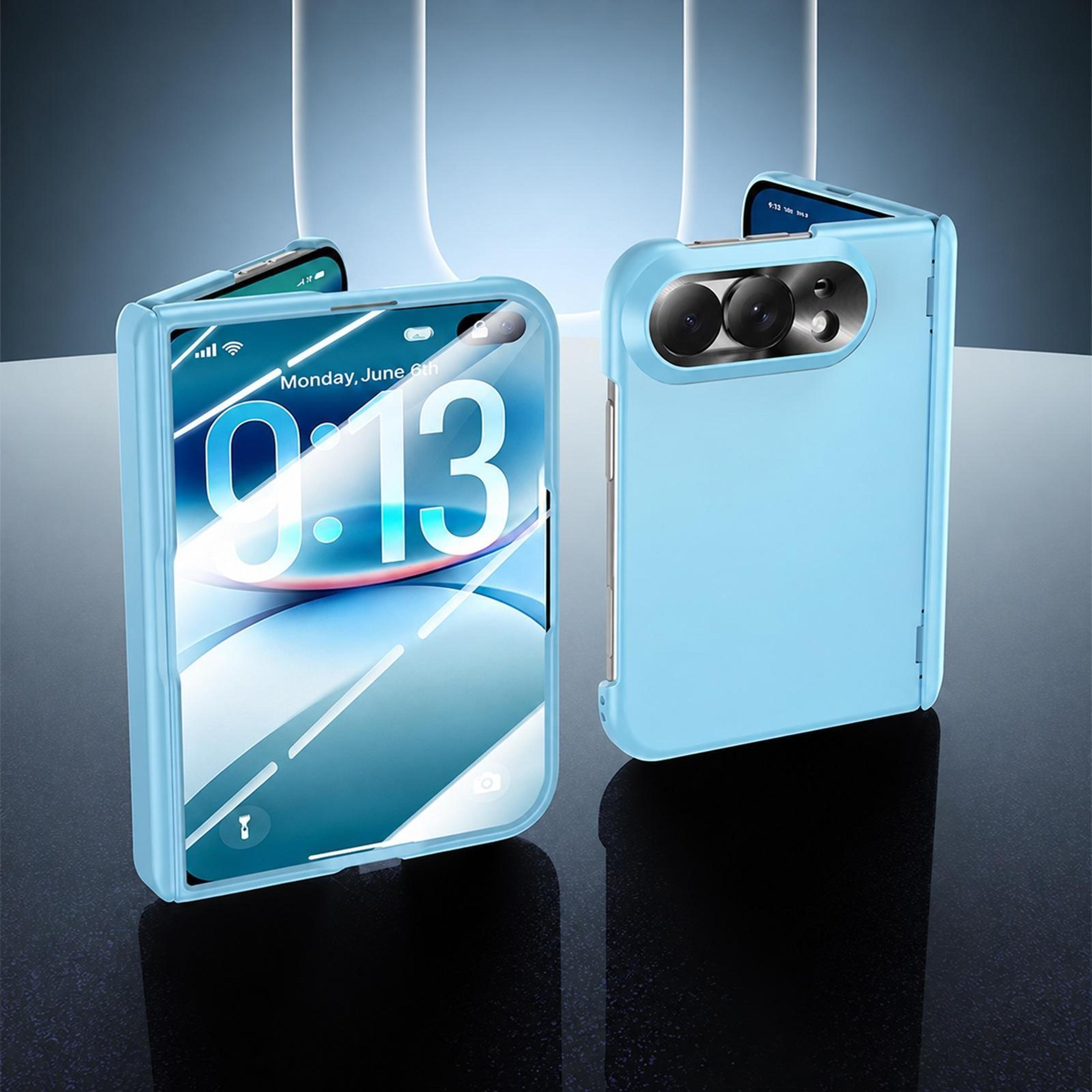 duo folding phone case with integrated screen protector and hinge protection